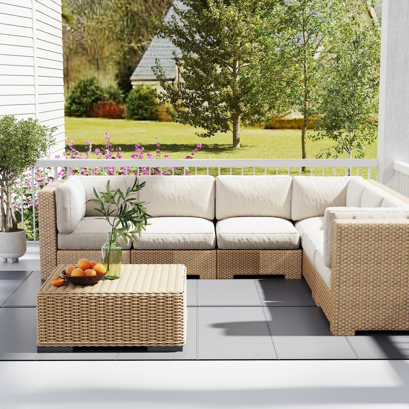 Plastic Tool Shed Floor Mat Grass Patio Floor Mat with Non-slip Surface-S