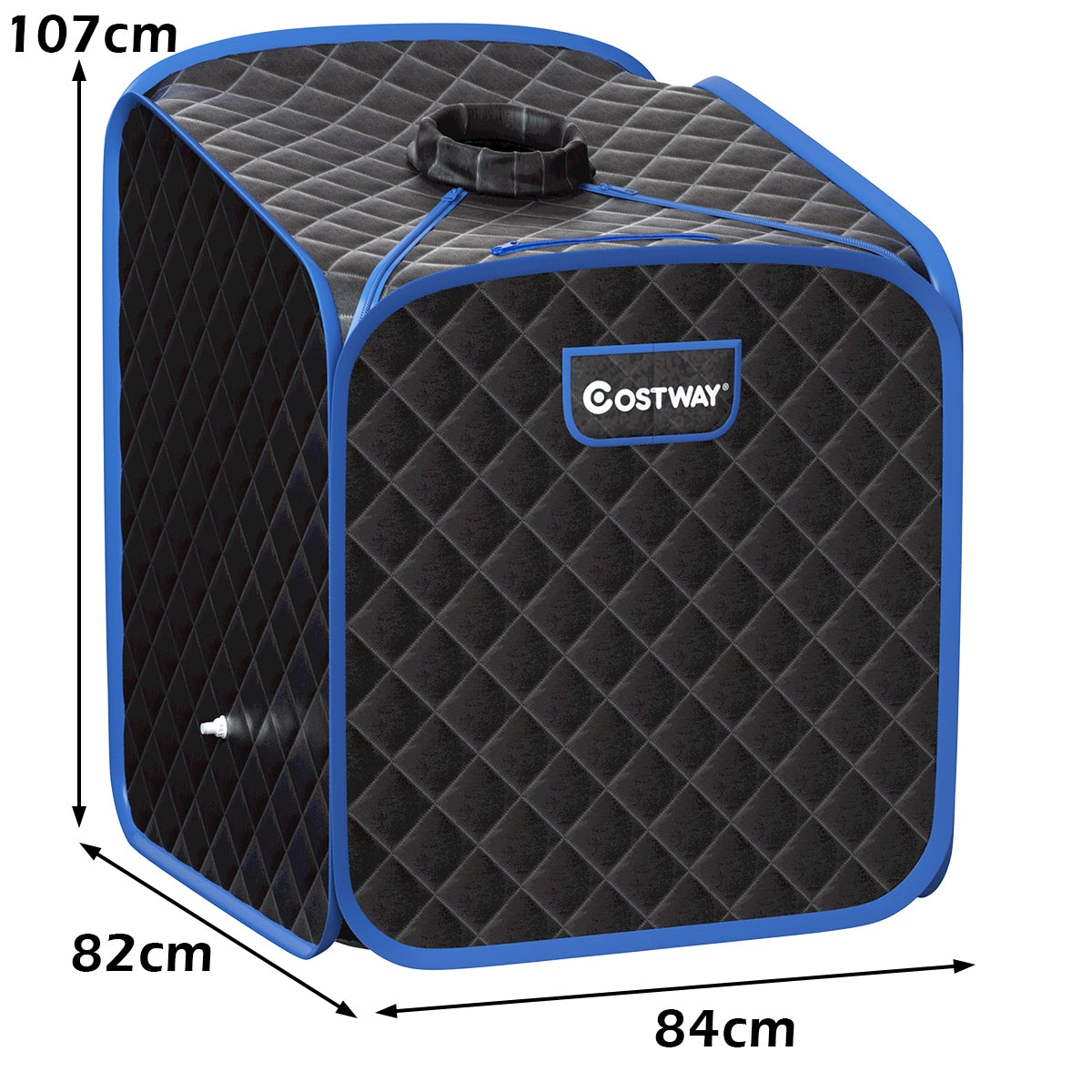 Portable Steam Sauna Spa Private Sauna Tent with Adjustable Temperature-Black