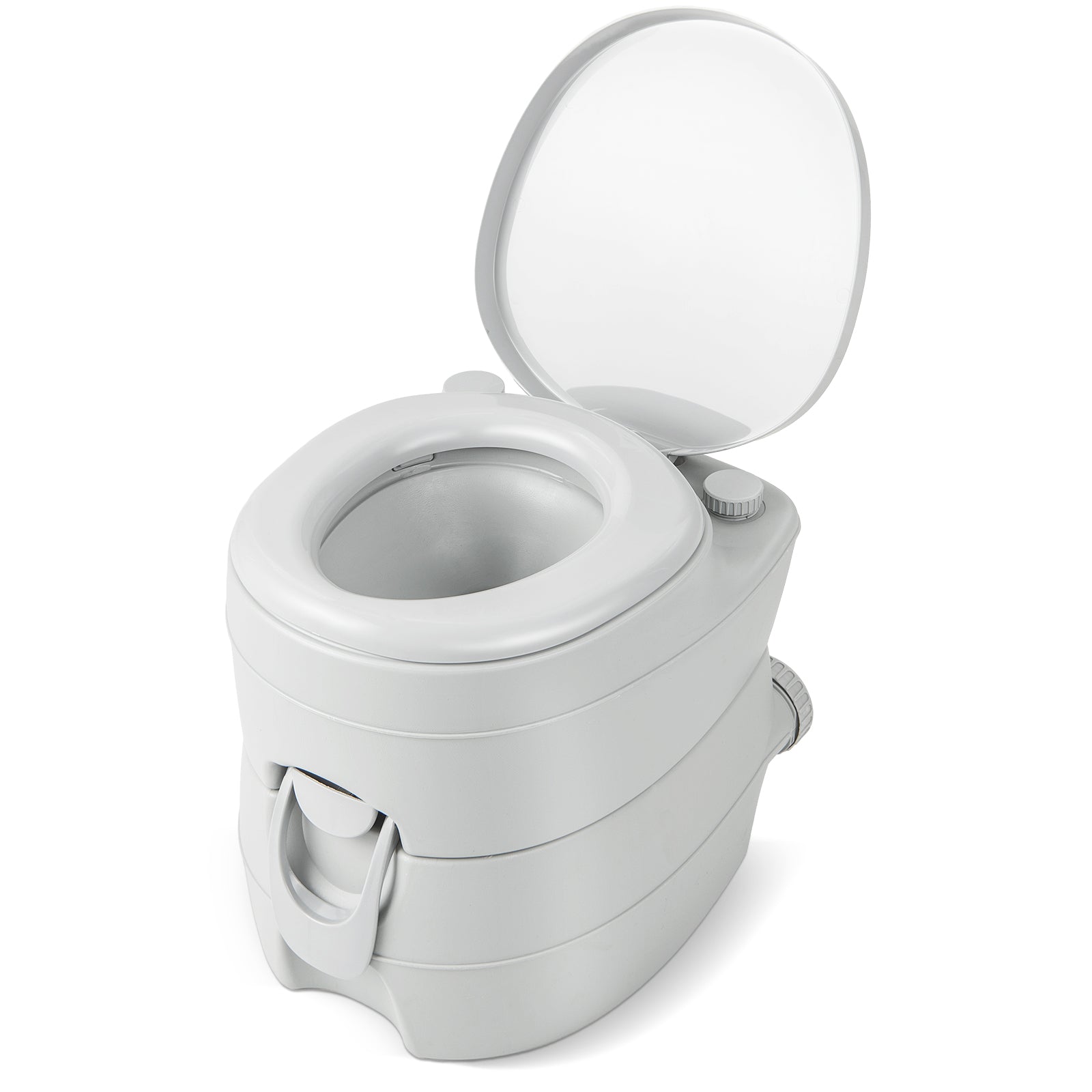 Portable Toilet with 20 L Detachable Waste Tank-Grey