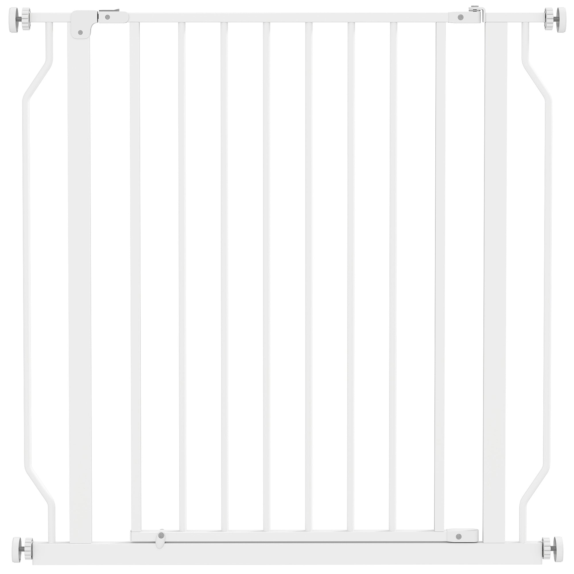 PawHut Extra Wide Dog Safety Gate, with Door Pressure, for Doorways, Hallways, Staircases - White