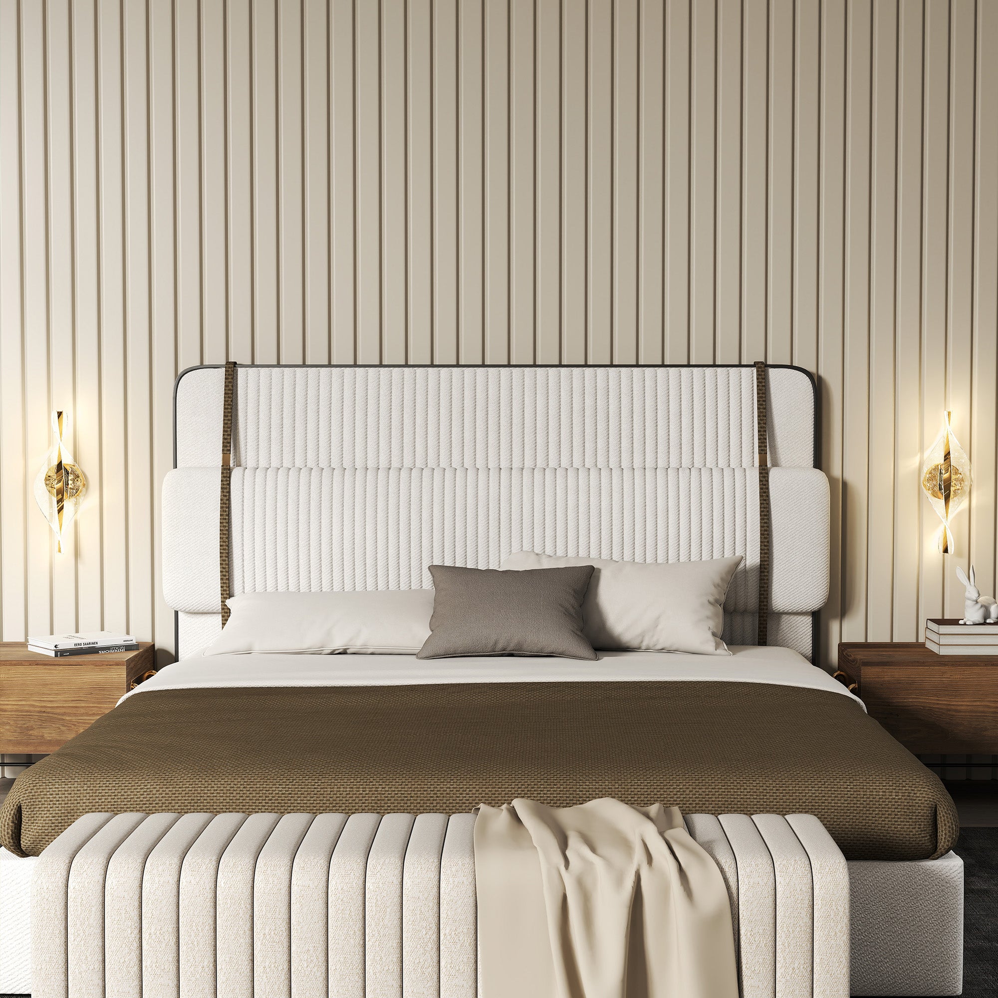 HOMCOM Led Wall Lamp 2 Pack, 13W Modern Indoor Spiral Wall Light, Colour Temperature Adjustable 3000K/4000K/6500K, for Bedroom, Living Room, Hallway, Stairs, Gold Tone