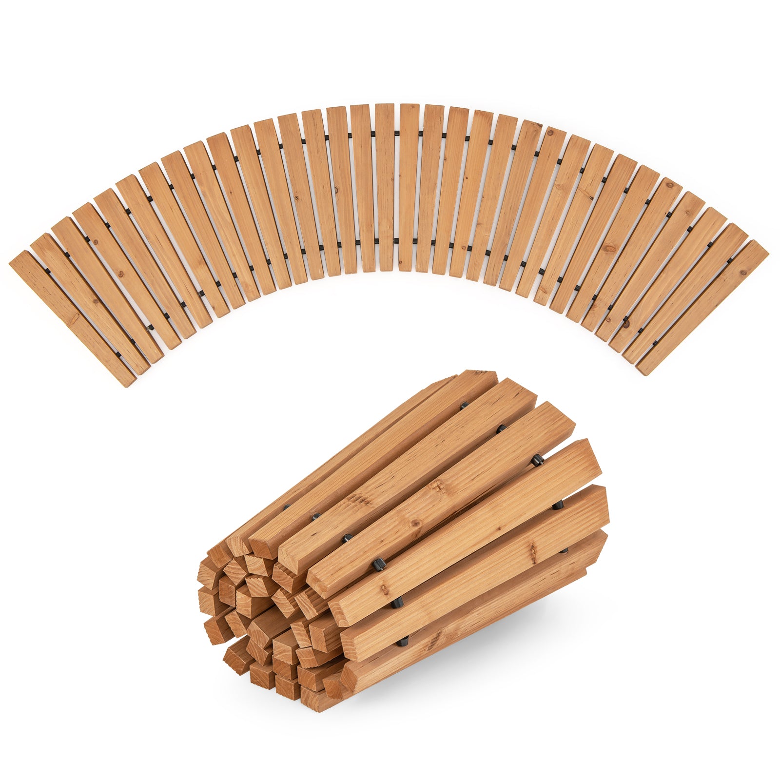 Roll-Out Garden Pathway with Non-slip Surface and Plastic Sheath