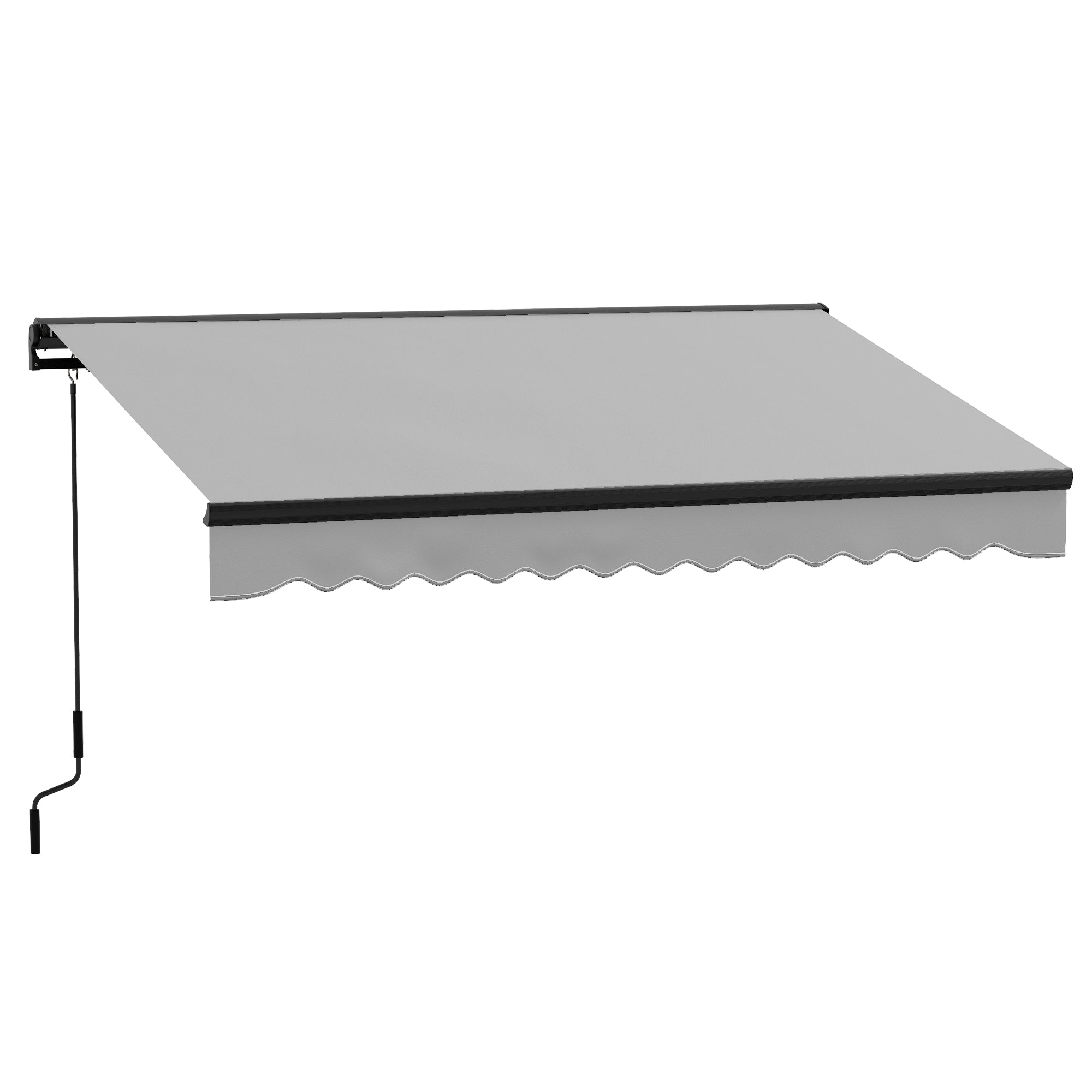 Outsunny Electric Awning with Aluminium Frame and Remote Control, 3 x 2m, Light Grey