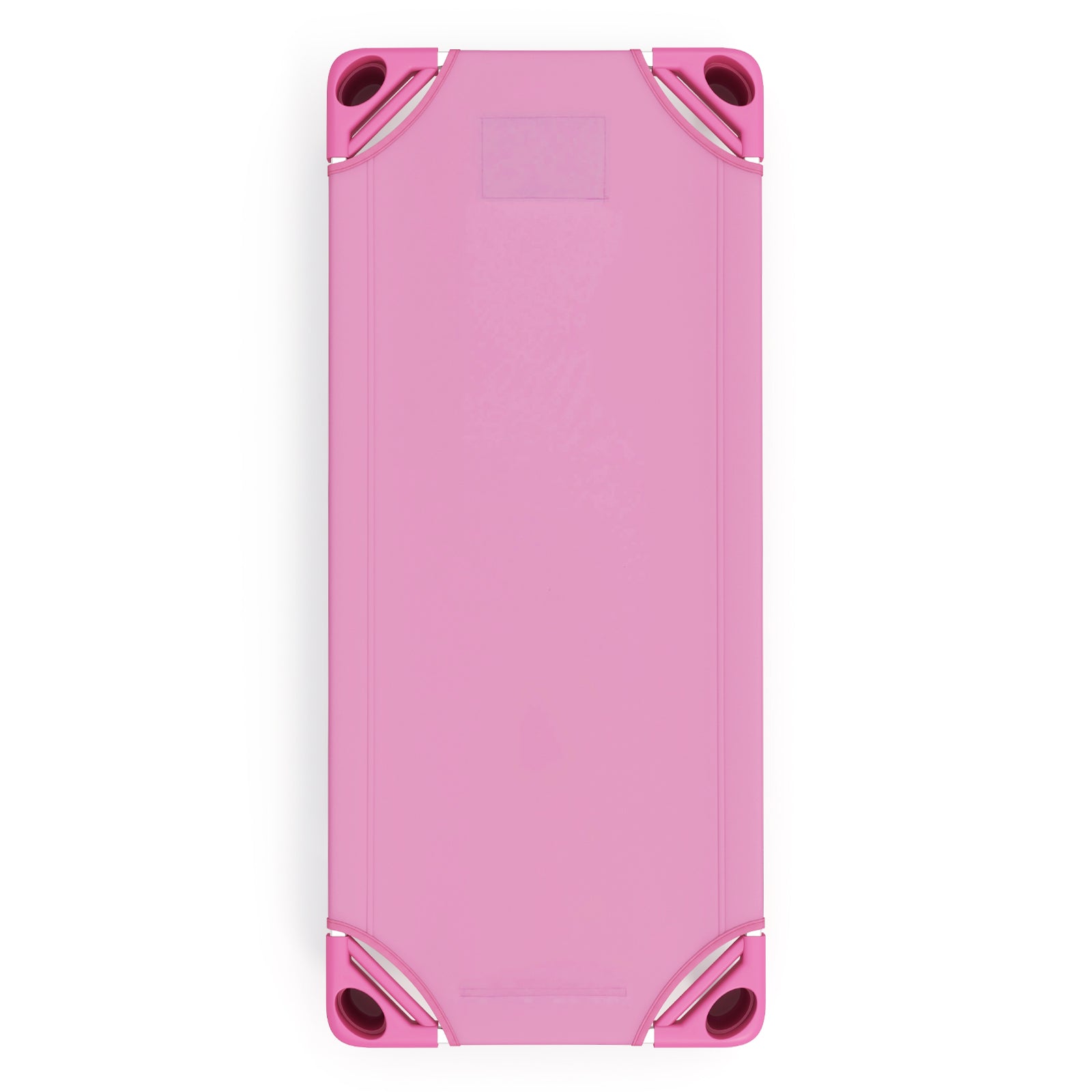 Stackable Kids Nap Cot with Easy Lift Corner for Preschool Boys Girls-Pink