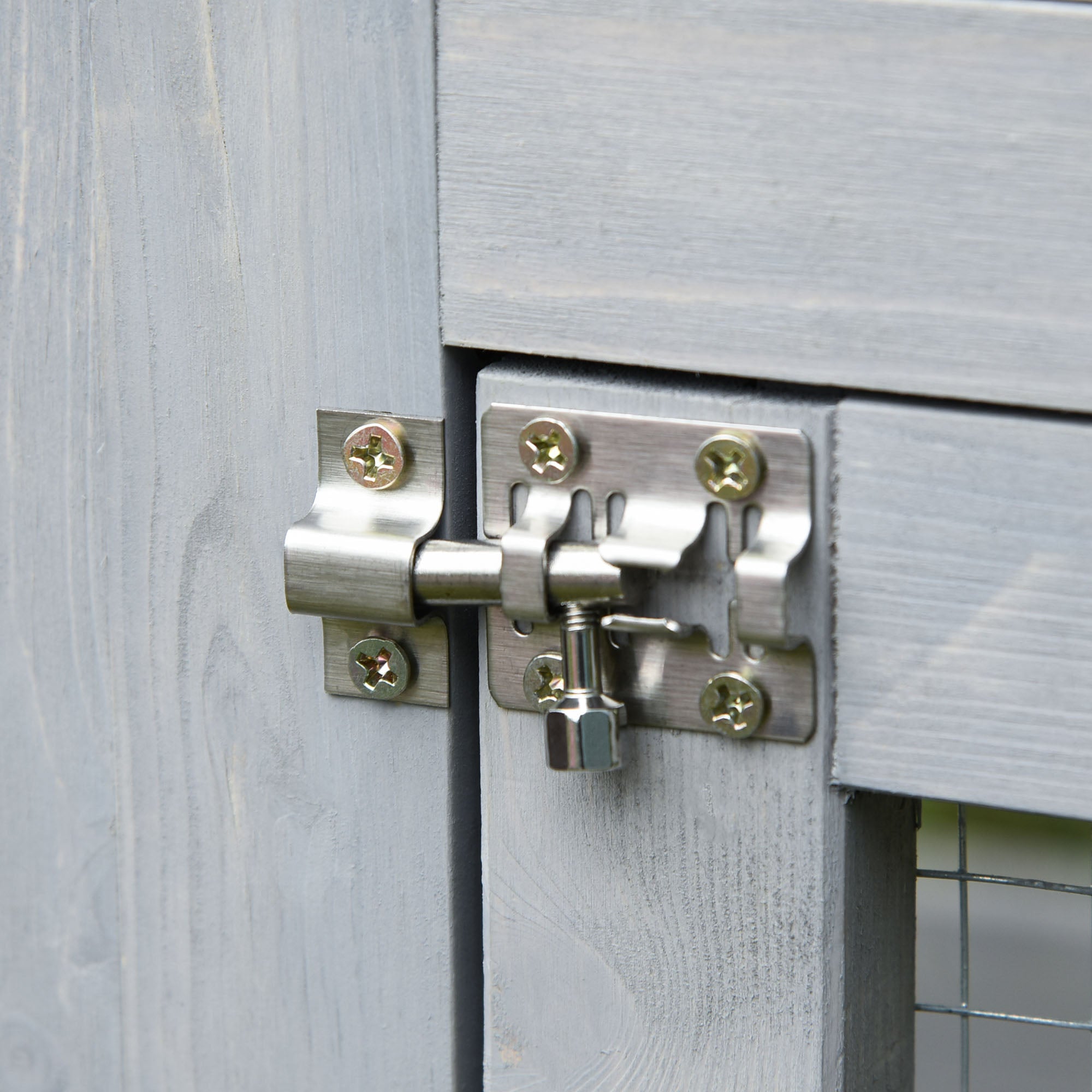 PawHut Wooden Catio Cat Outdoor Enclosure, Cat Cage with Waterproof Roof, Platforms, for Multiple Kittens, 180 x 98 x 180 cm