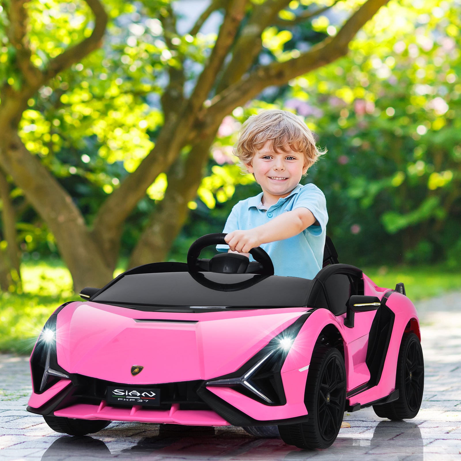 12V Kids Electric Ride on Car with Remote Control-Pink