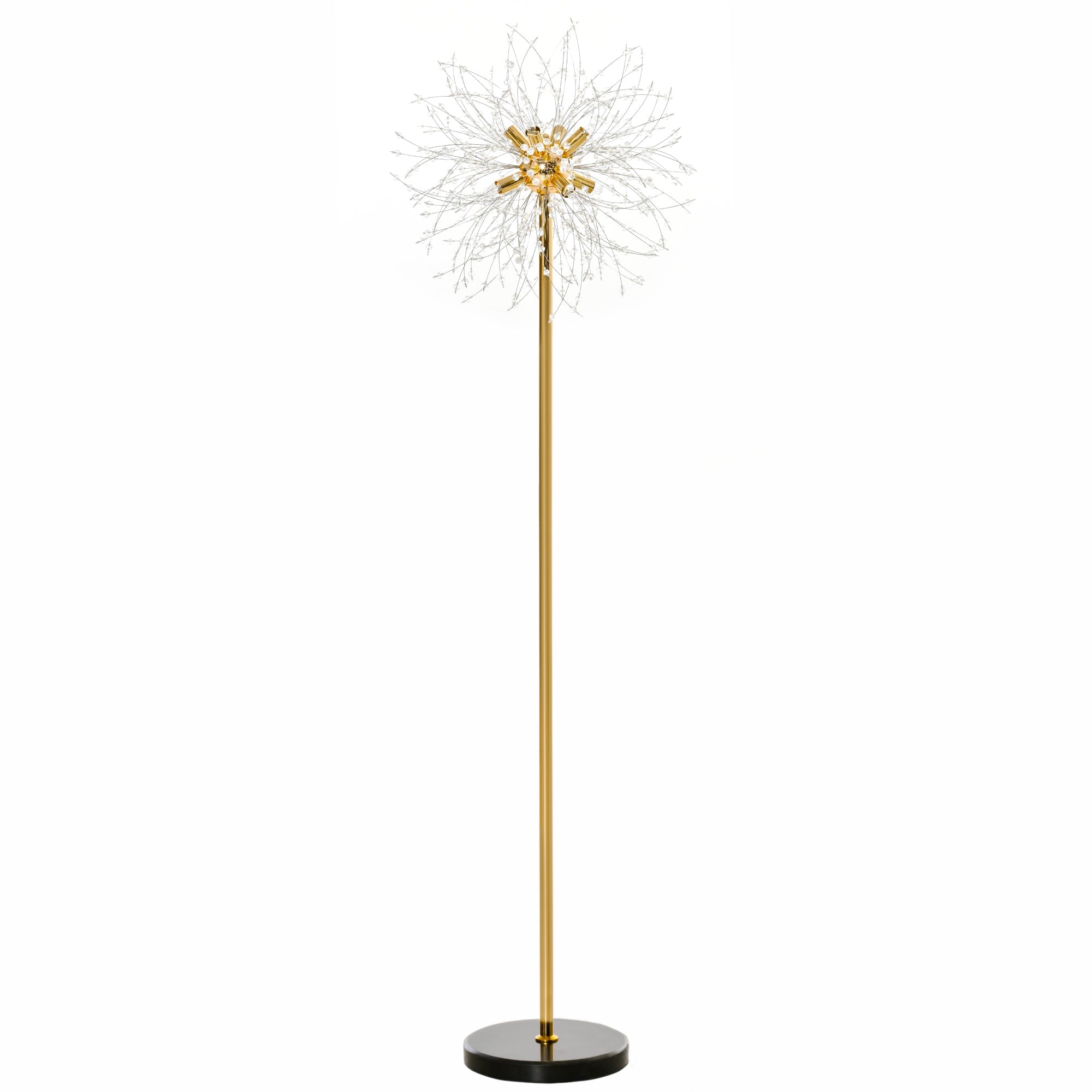 HOMCOM 160cm Dandelion-Crystallite Floor Lamp, with Foot Switch