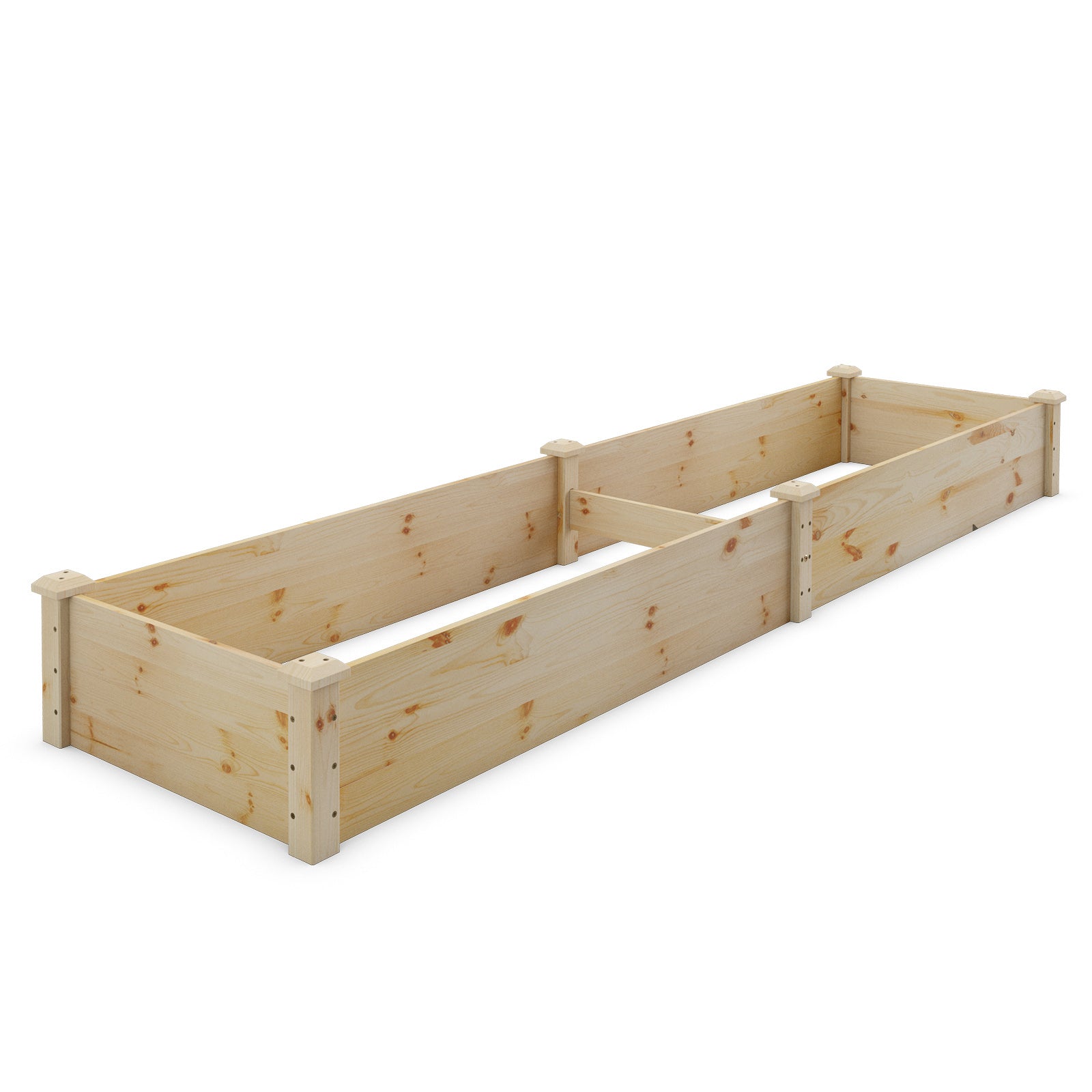 Wooden Raised Garden Bed for Vegetables Flowers Herbs-Natural