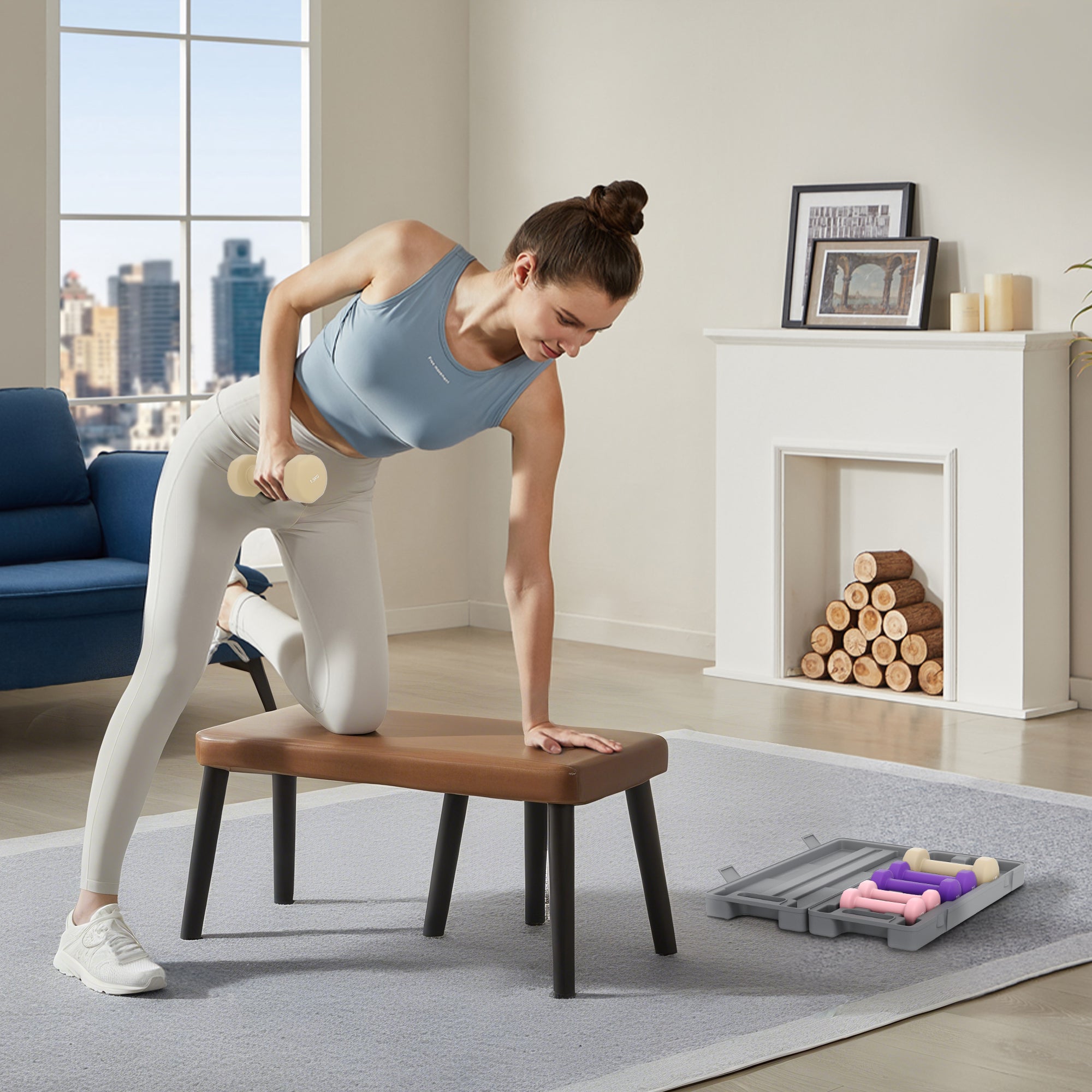 HOMCOM 6Kg Dumbbell Set, Fitness Weight Set for Men and Women, Home Gym Workout, Pink, Purple, Brown