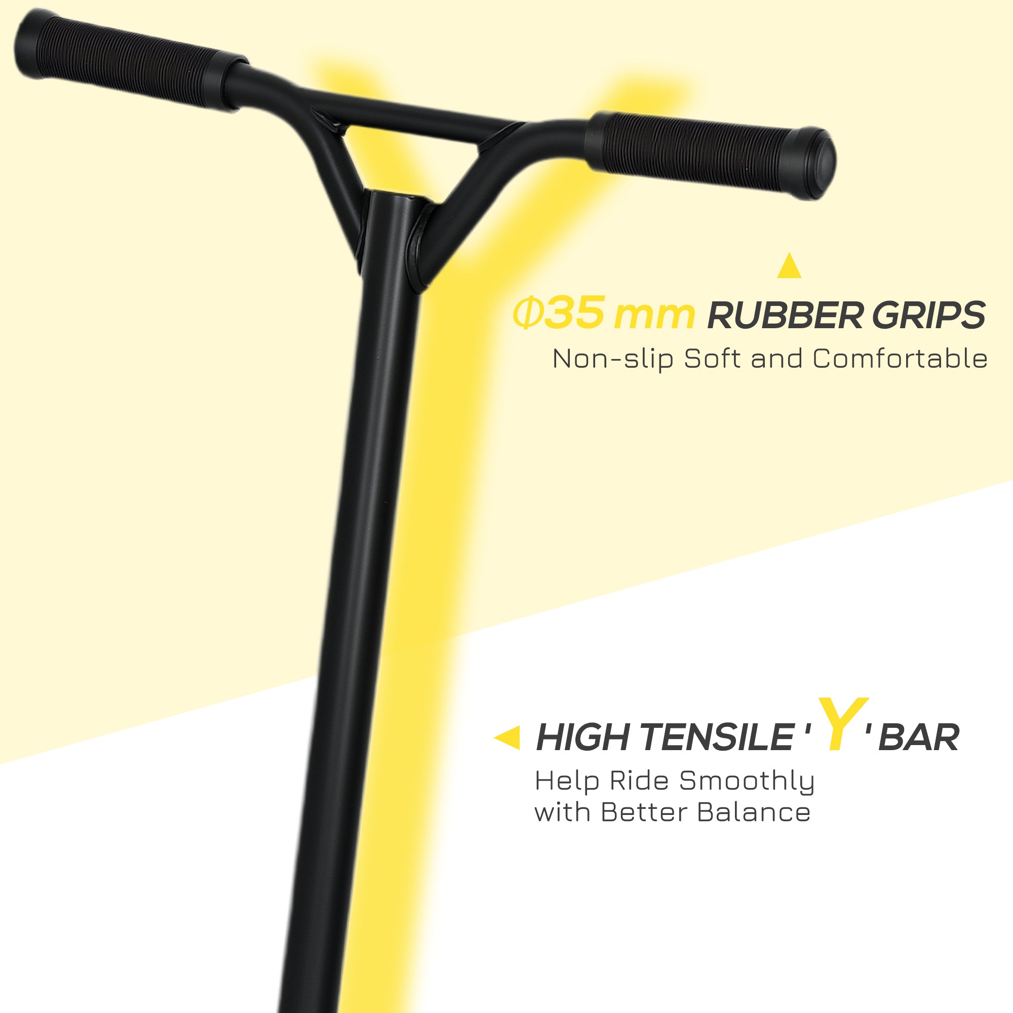 HOMCOM Stunt Scooter, 360√Ç¬∞ Entry Level Tricks Scooter w/ Lightweight Aluminium Deck and ABEC 7 Bearing, For Age 14+ Beginners, Red