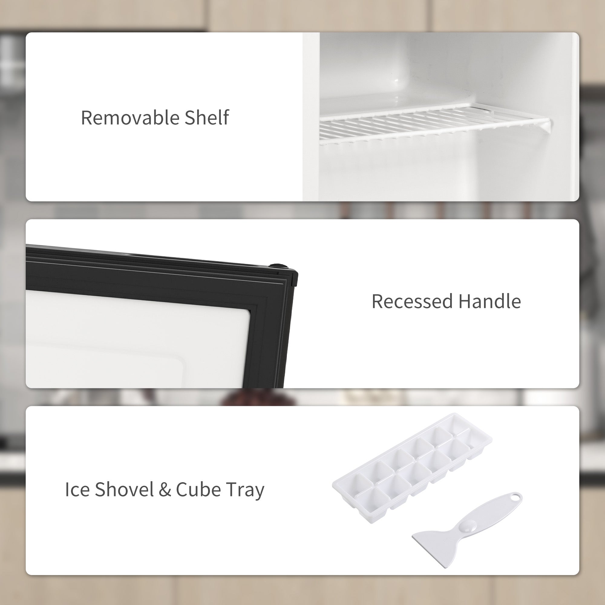 HOMCOM 35L Mini Freezer, -24√¢‚Äû∆í to -14√¢‚Äû∆í Temperature - Black