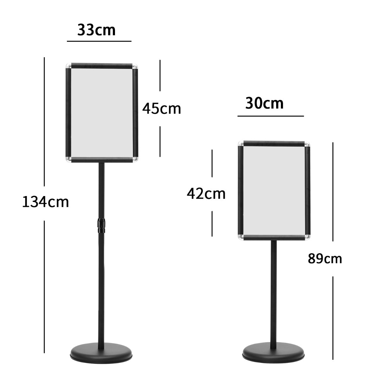A3 Adjustable Poster Stand with Adjustable Height and 360¬∞ Rotation-Black