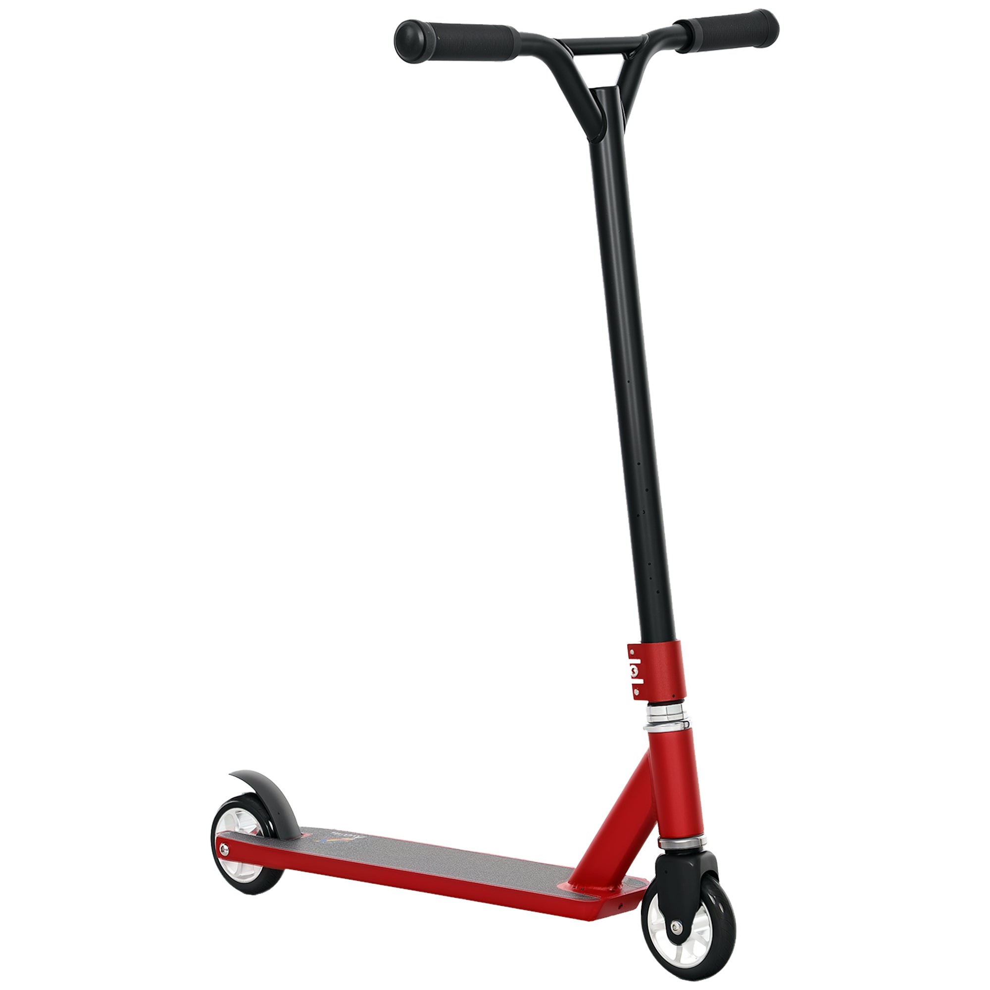 HOMCOM Stunt Scooter, 360√Ç¬∞ Entry Level Tricks Scooter w/ Lightweight Aluminium Deck and ABEC 7 Bearing, For Age 14+ Beginners, Red