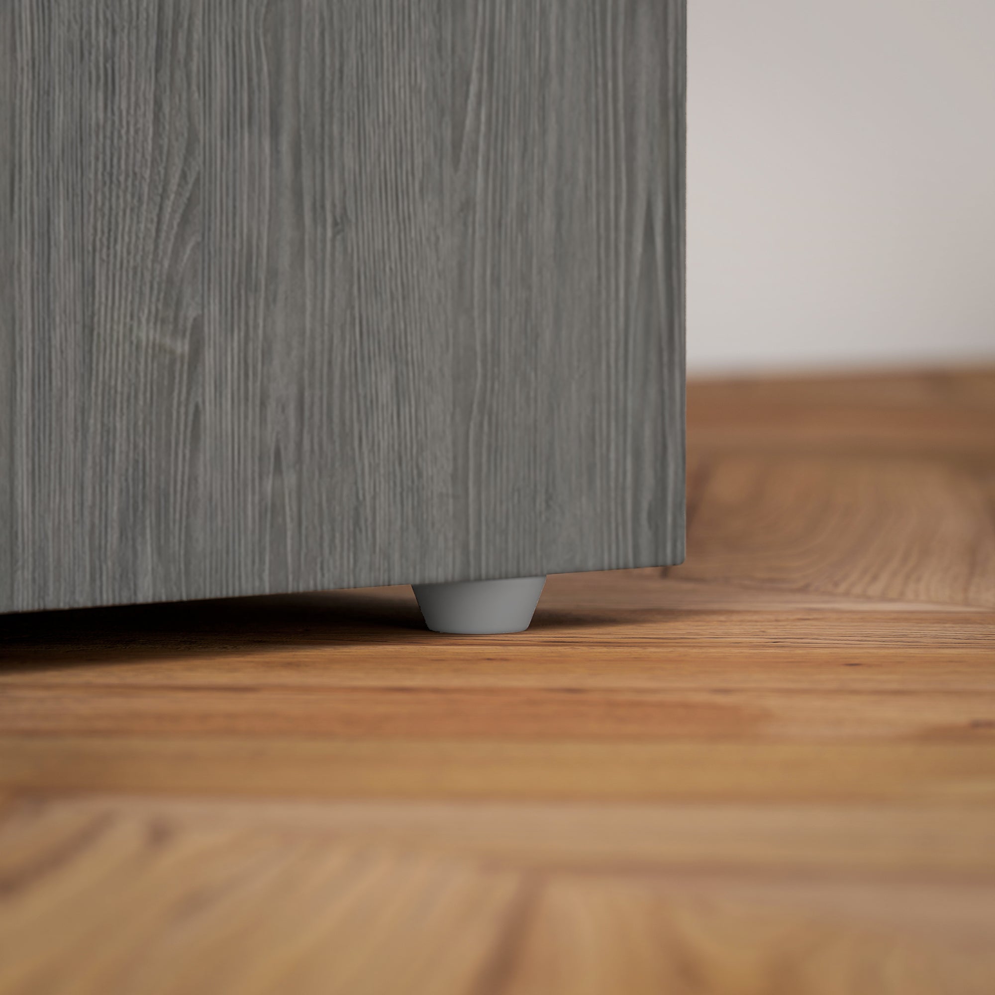 HOMCOM Computer Desk, Writing Table, PC Workstation with 3 Storage Shelves and Drawers, Silver Handle, for Home Office, Grey