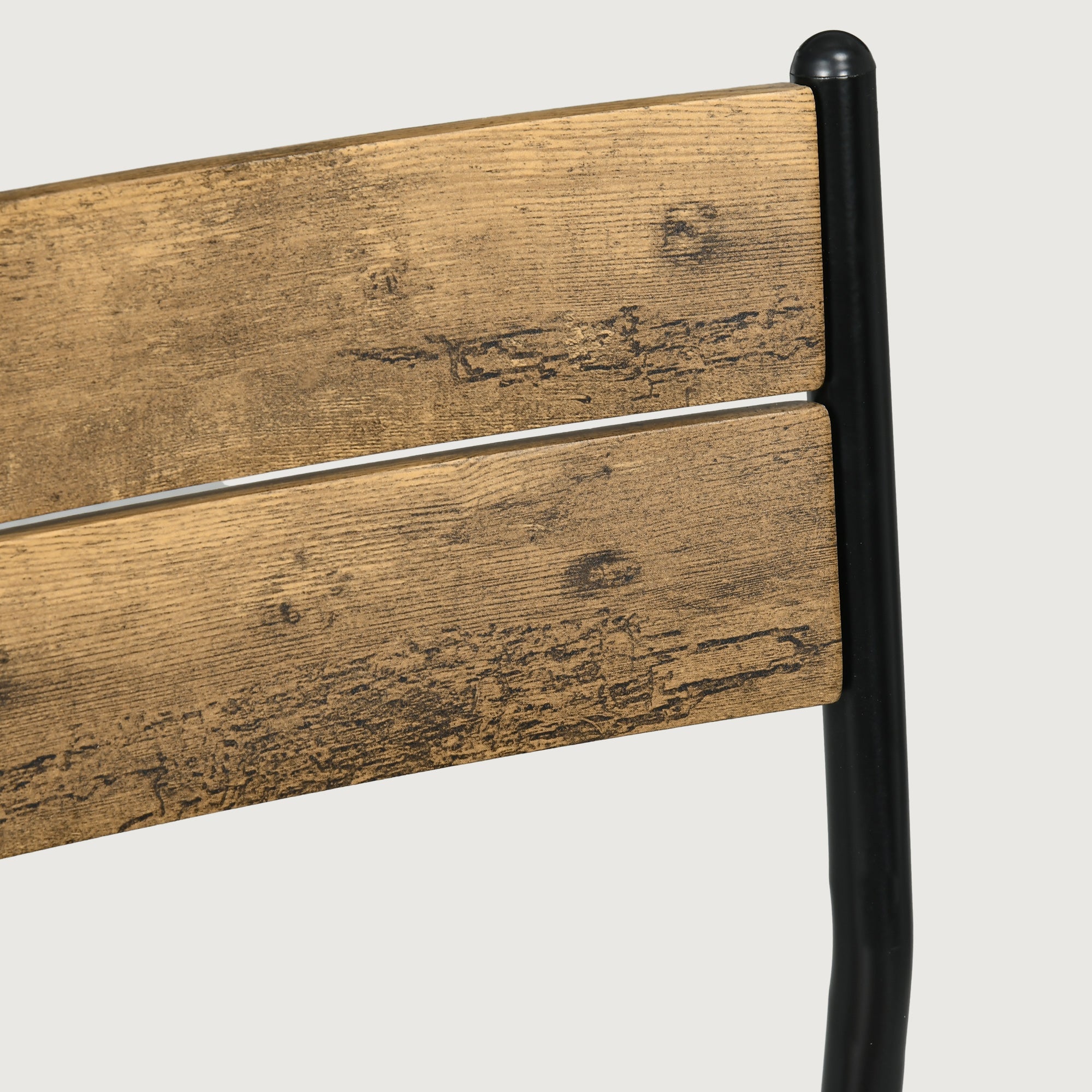 HOMCOM Three-Piece Minimal and Compact Dining Set, Rustic Brown