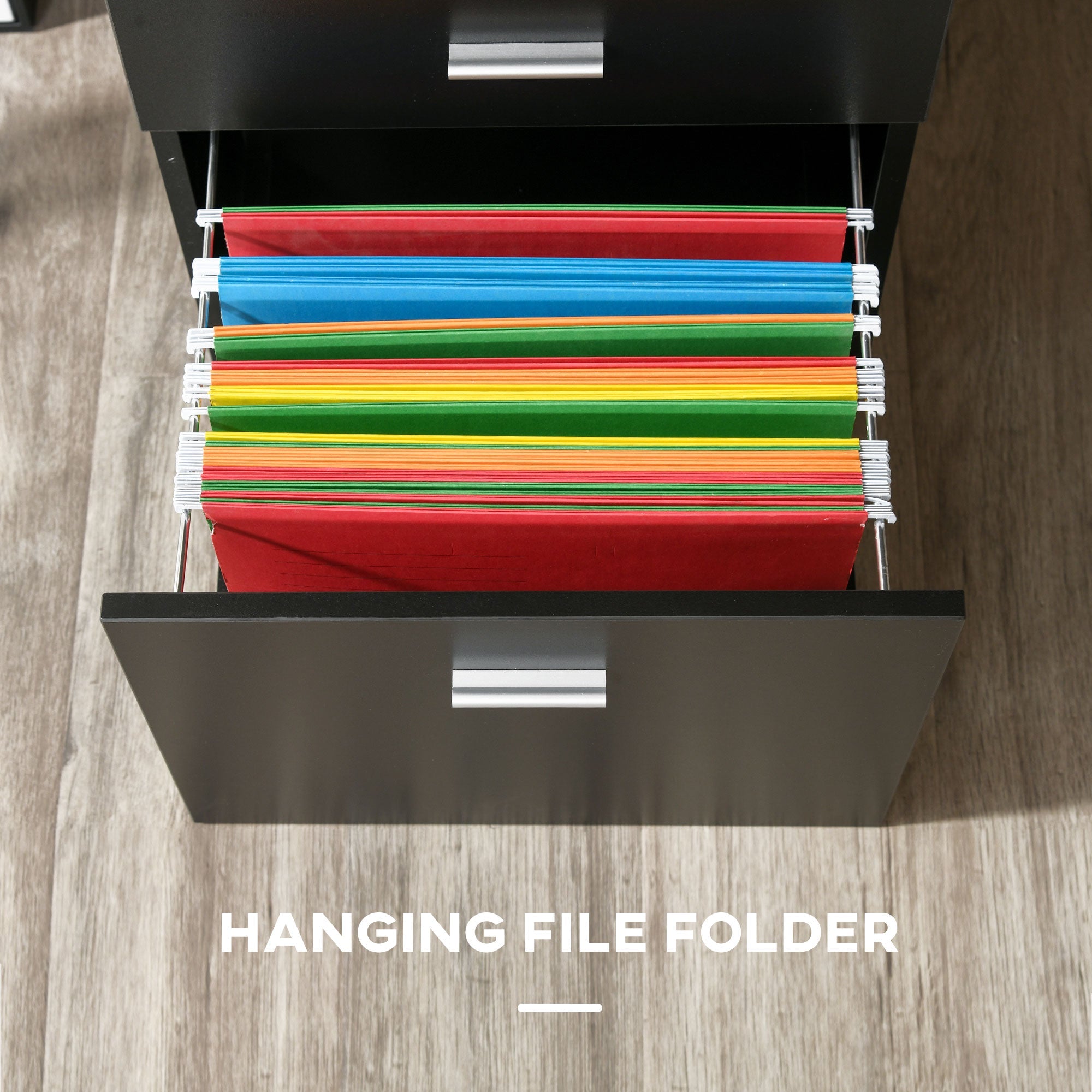 HOMCOM L-Shaped Computer Desk Table with Storage Drawer, Home Office Desk Corner Industrial Style Workstation for A4 Files 143.5 x 143.5 x 76cm, Black