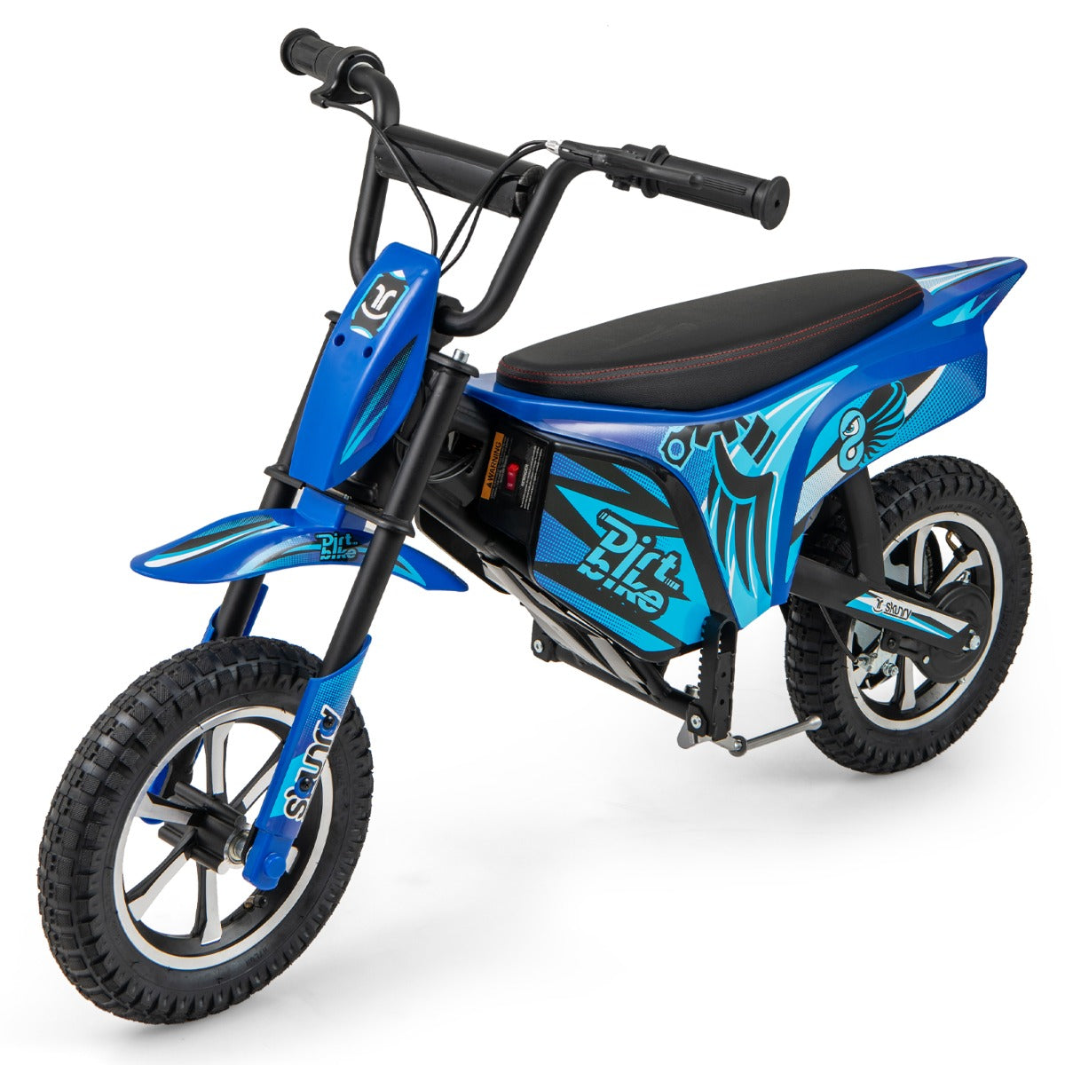 Kids Electric Motorbike with Double Battery and Pneumatic Tires-Navy