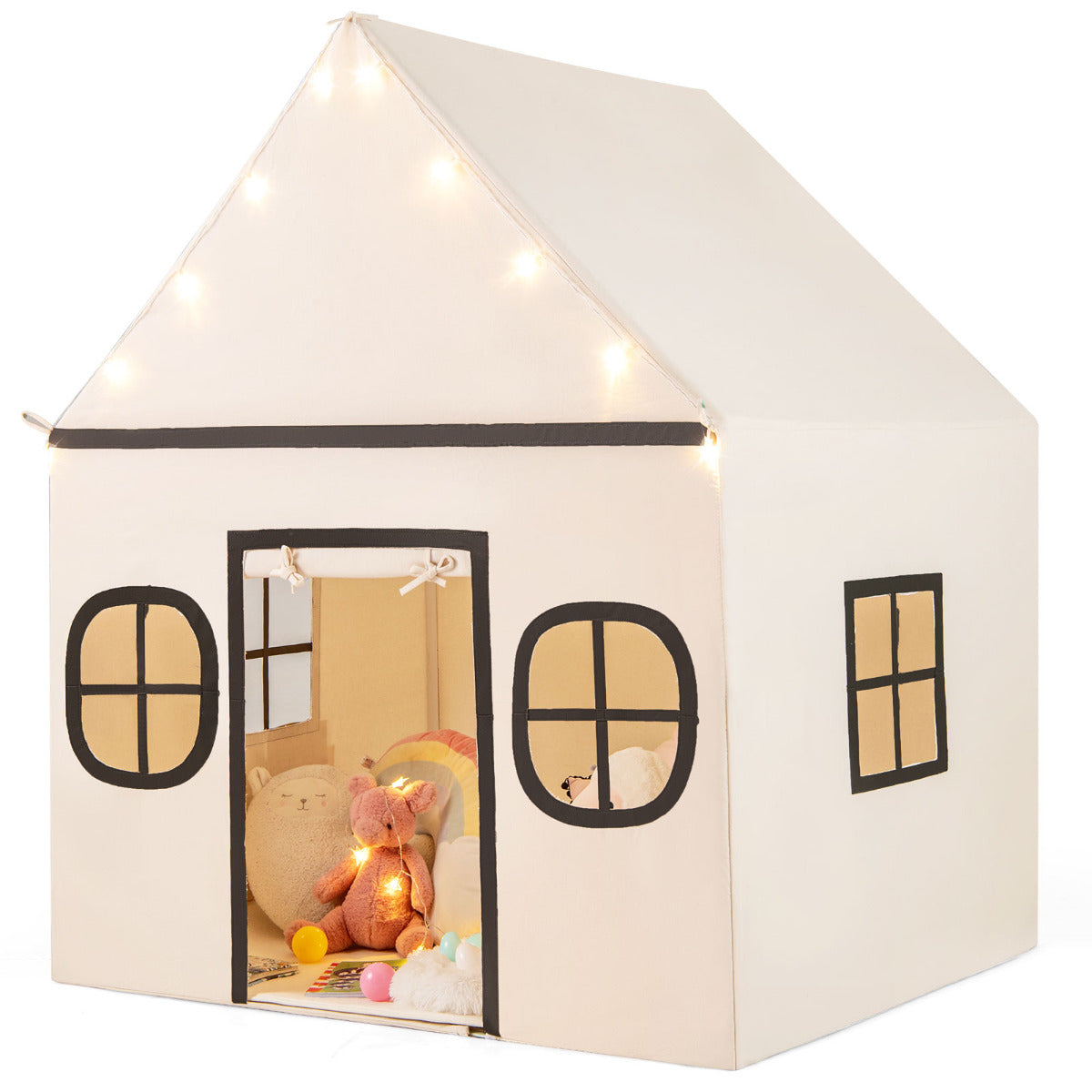 Kids Play Tent Large Playhouse Indoor Play Tent-Beige