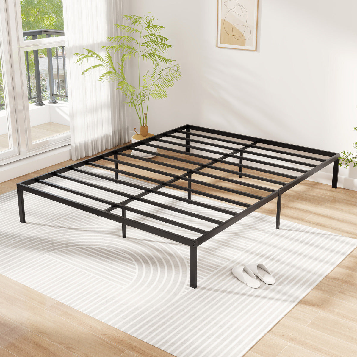 King Size Metal Bed Frame for Easy Assembly
