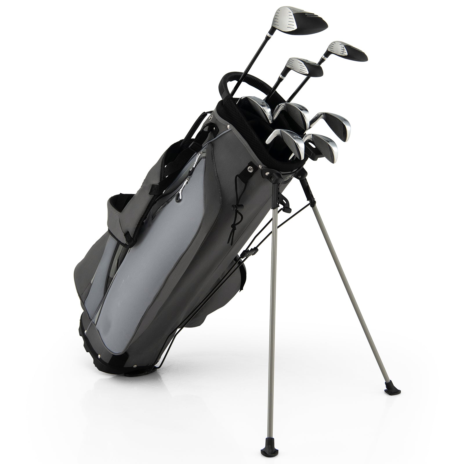 Men's Complete Golf Clubs Package Set 10 Pieces-Grey