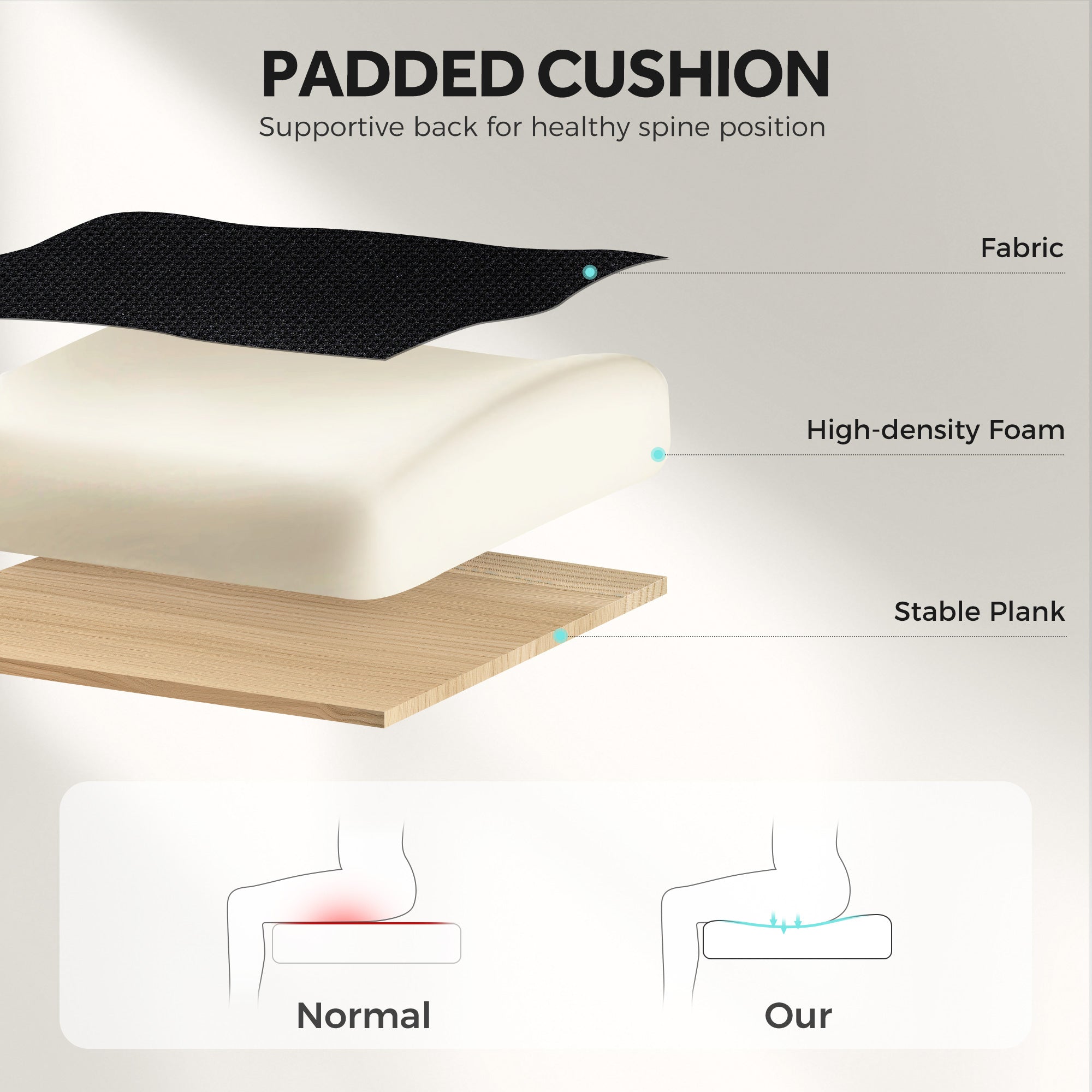 HOMCOM Ergonomic and Adjustable Office Chair - Black