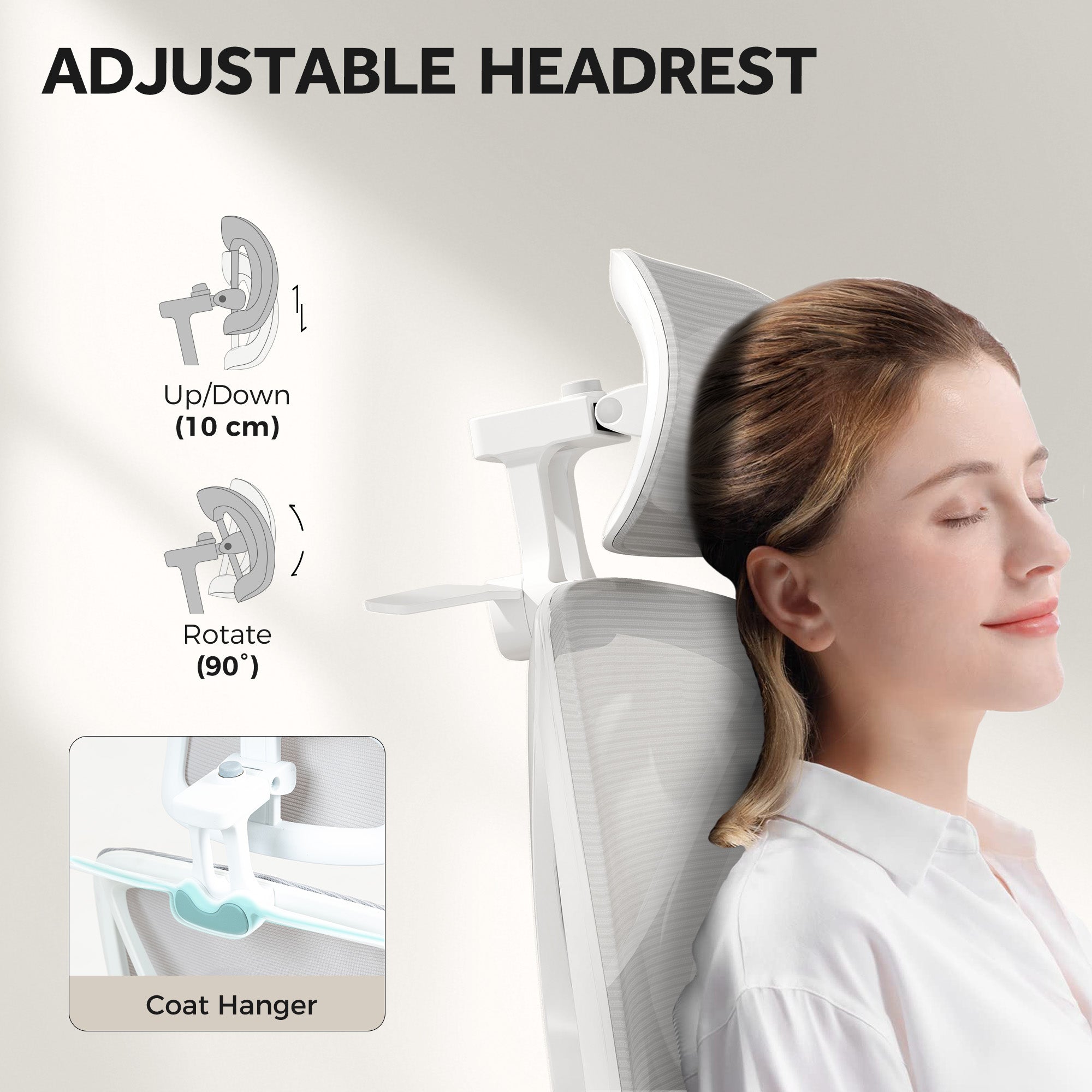 HOMCOM Ergonomic and Adjustable Office Chair - Grey