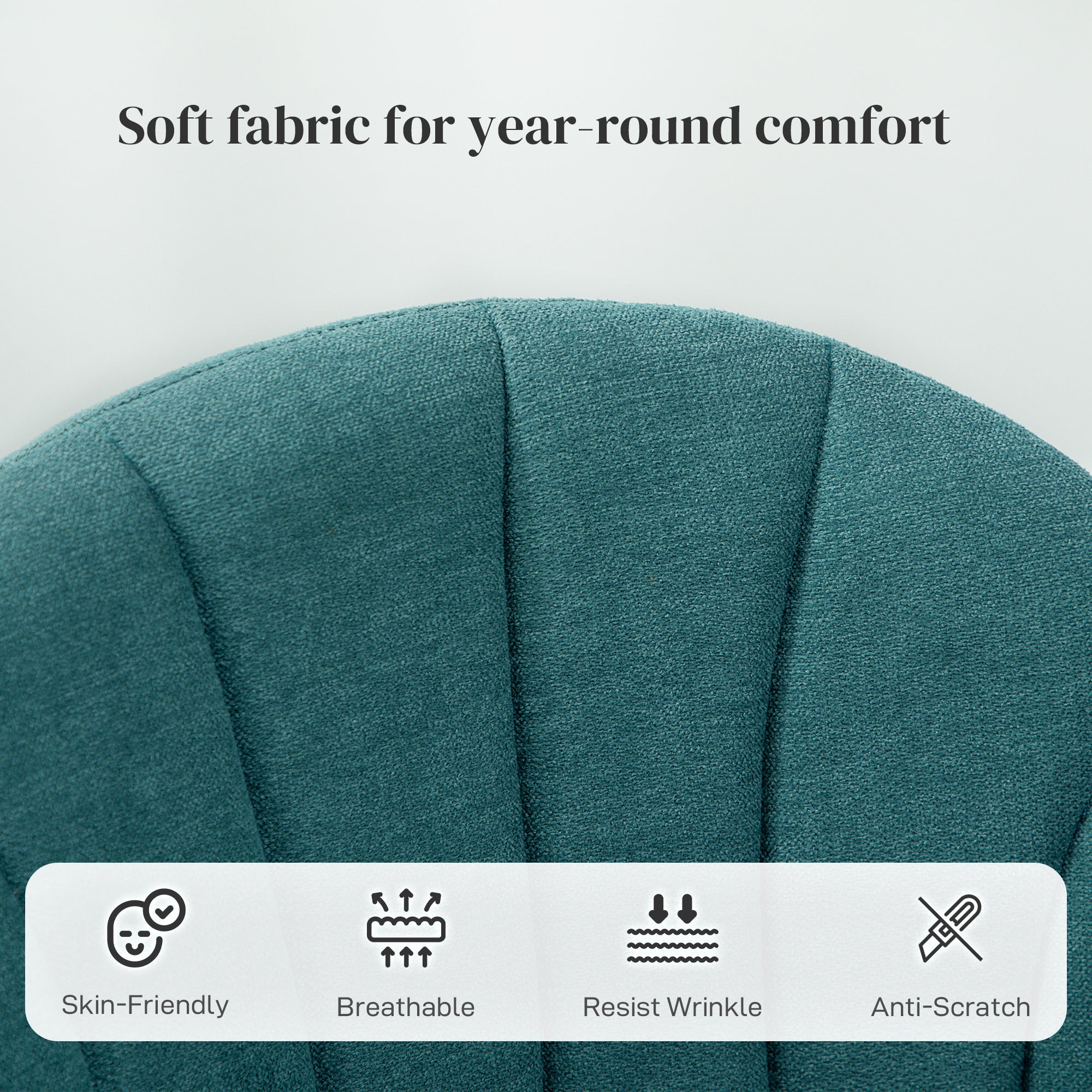 HOMCOM Dining Chairs Set of 2, Modern Upholstered Kitchen Chairs with Metal Legs, Shell Backrest and Padded Seat for Dining Room, Bedroom, Living Room, Vanity, Green