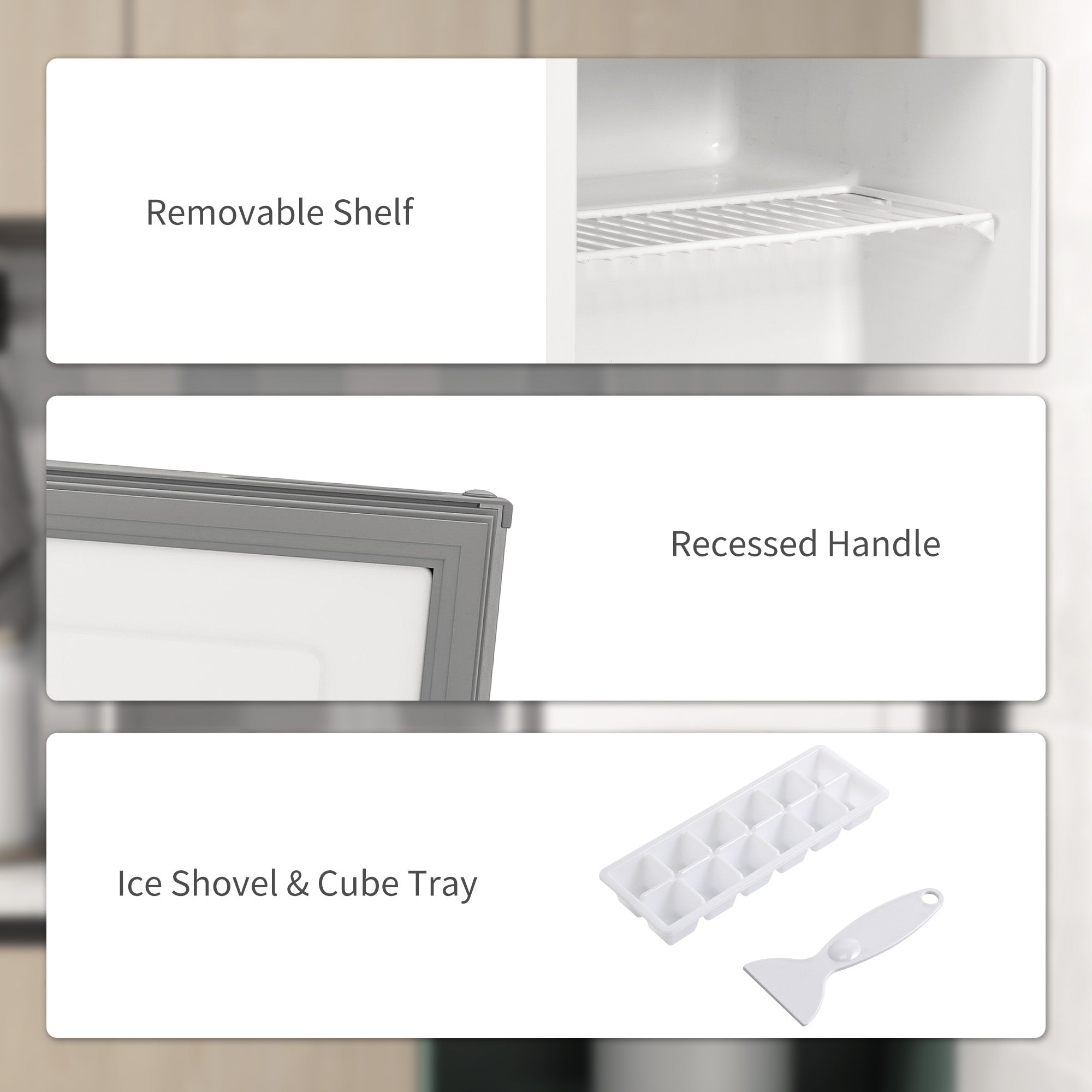 HOMCOM 35L Mini Freezer, -24√¢‚Äû∆í to -14√¢‚Äû∆í Temperature - Grey