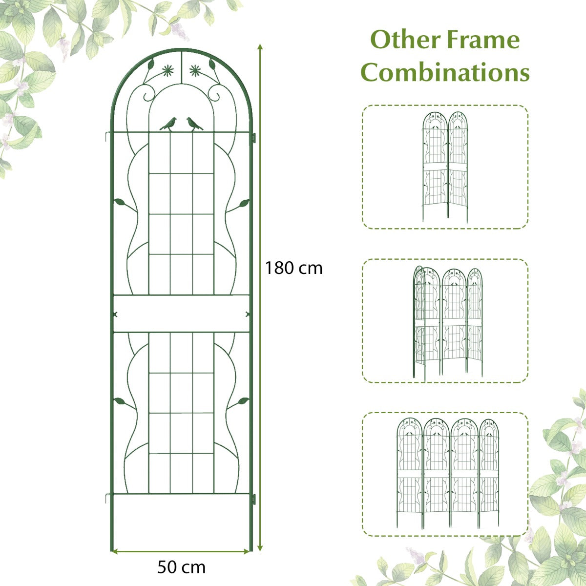 2/4 Pack Metal Garden Trellis for Climbing Plants-Set of 2