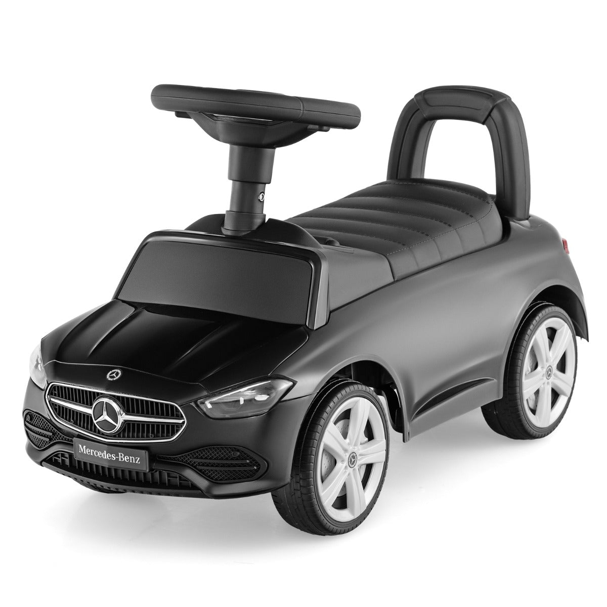 Ride on Sliding Car with Steering Wheel with Horn and Engine Sound-Black