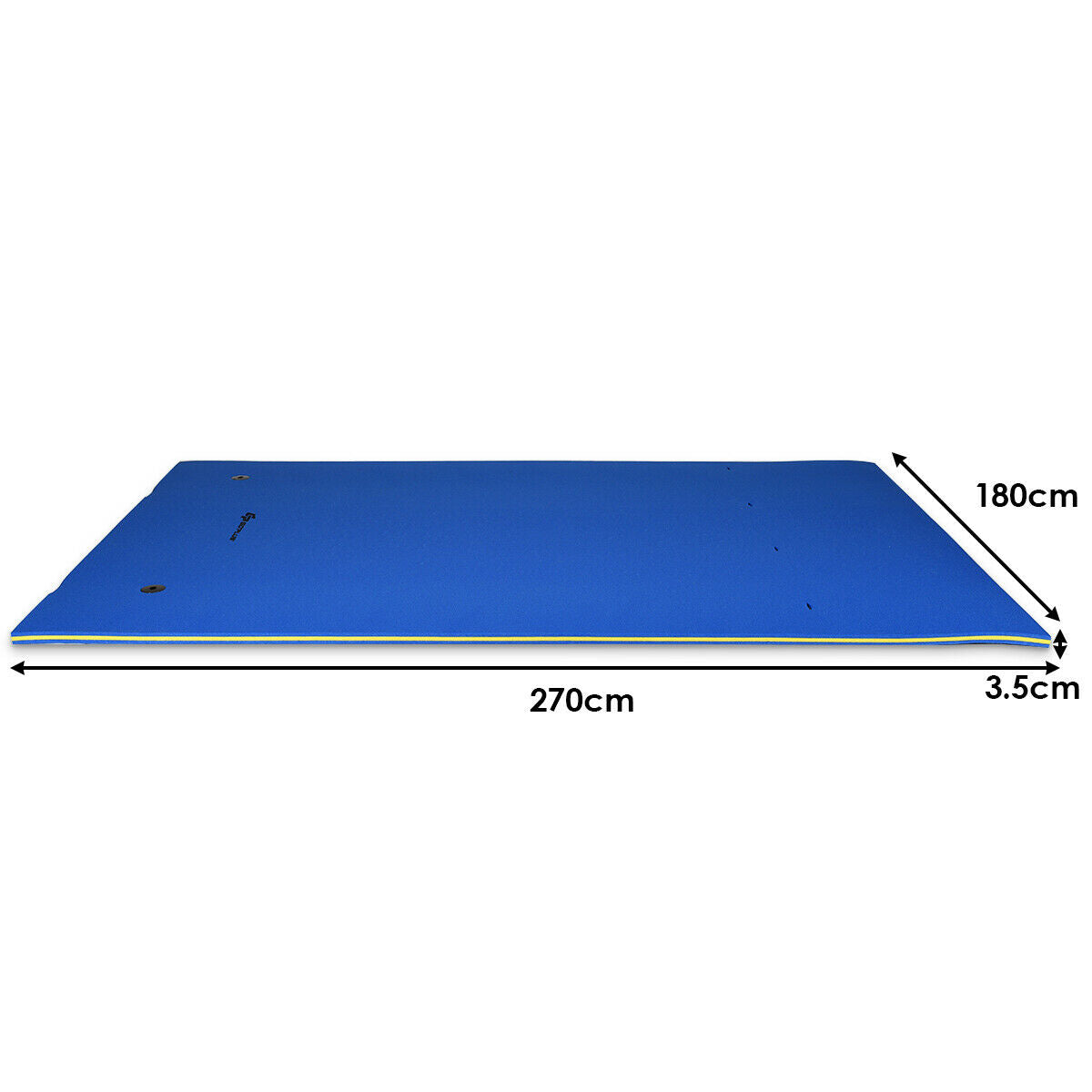 Large 3 Layer Floating Water Lounge Swimming Mat-Blue