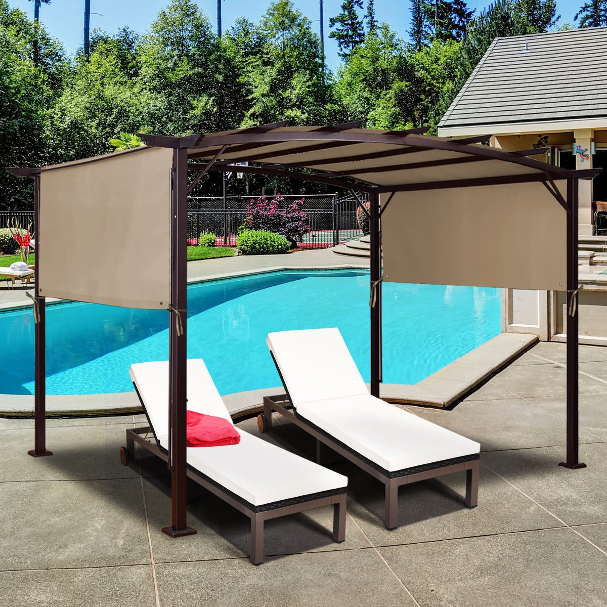 Sun Block Shade Cloth with Taped Edge Copper Grommets