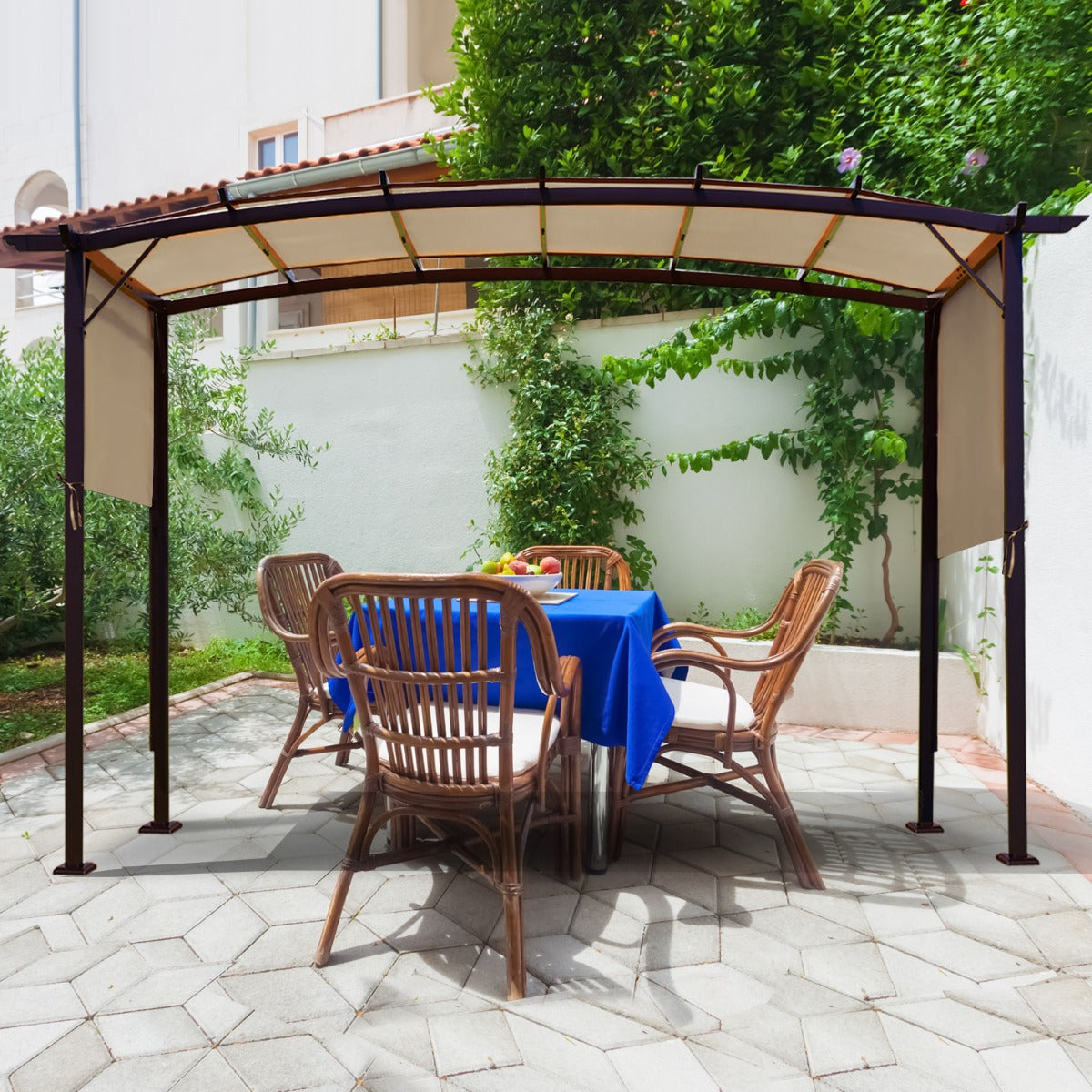 Sun Block Shade Cloth with Taped Edge Copper Grommets