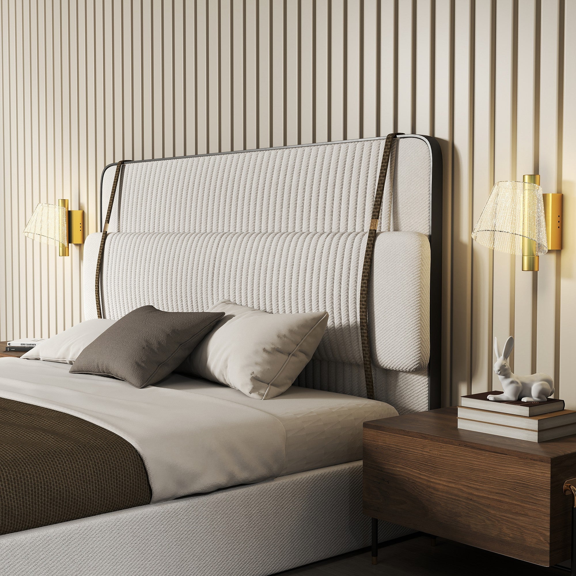 HOMCOM Led Wall Lamp 2 Pack, 5W Modern Indoor Starry Wall Light, Colour Temperature Adjustable 3000K/4000K/6500K, for Bedroom, Living Room, Hallway, Stairs, Gold Tone