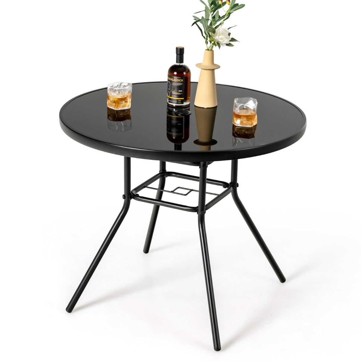86 cm Patio Dining Table with 3.5 cm Umbrella Hole