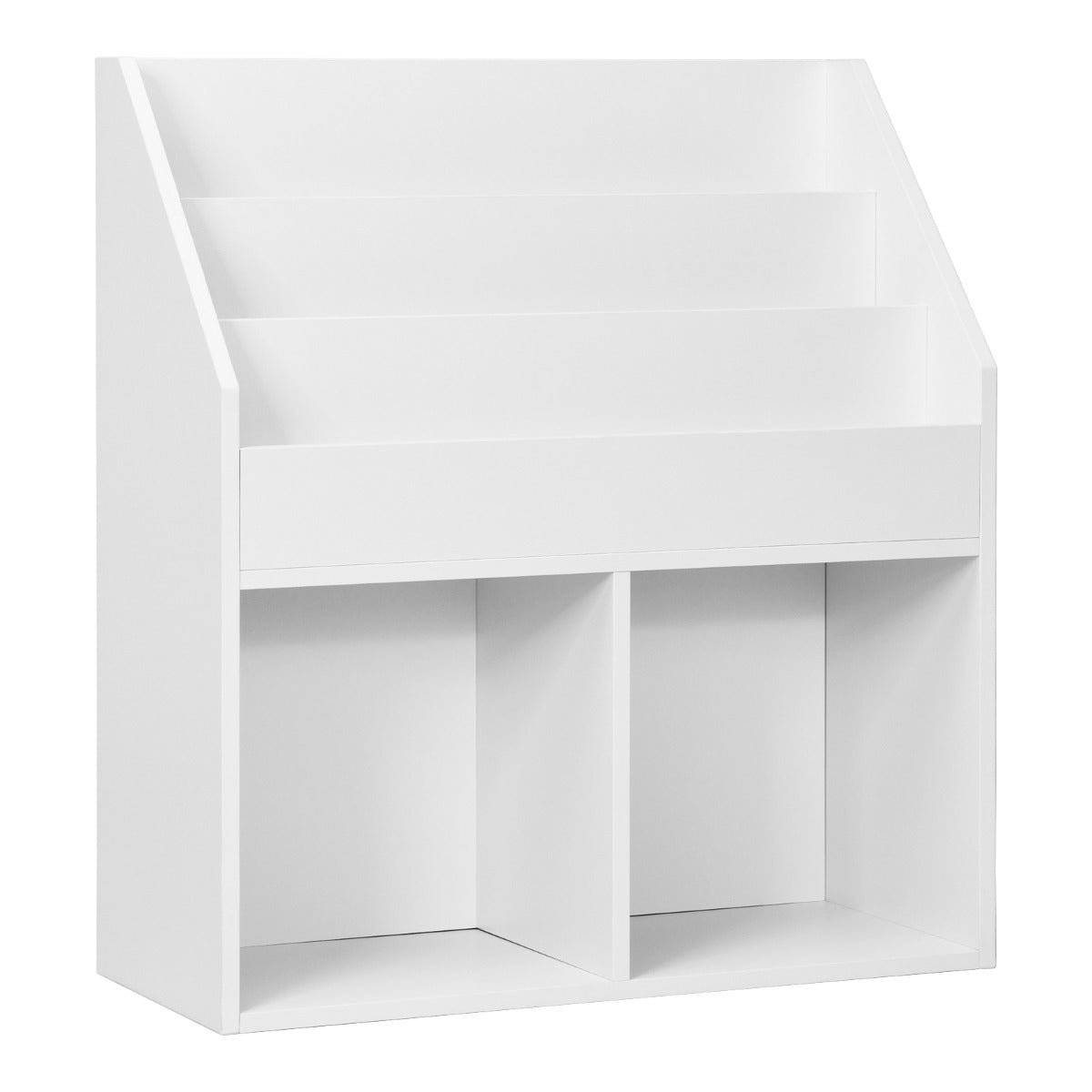 Toy Storage Cabinet Organizer with Open Shelves for Classroom Home-White