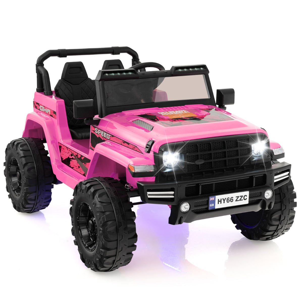 2-Seater Ride-on Car with Parent Remote Control-Pink