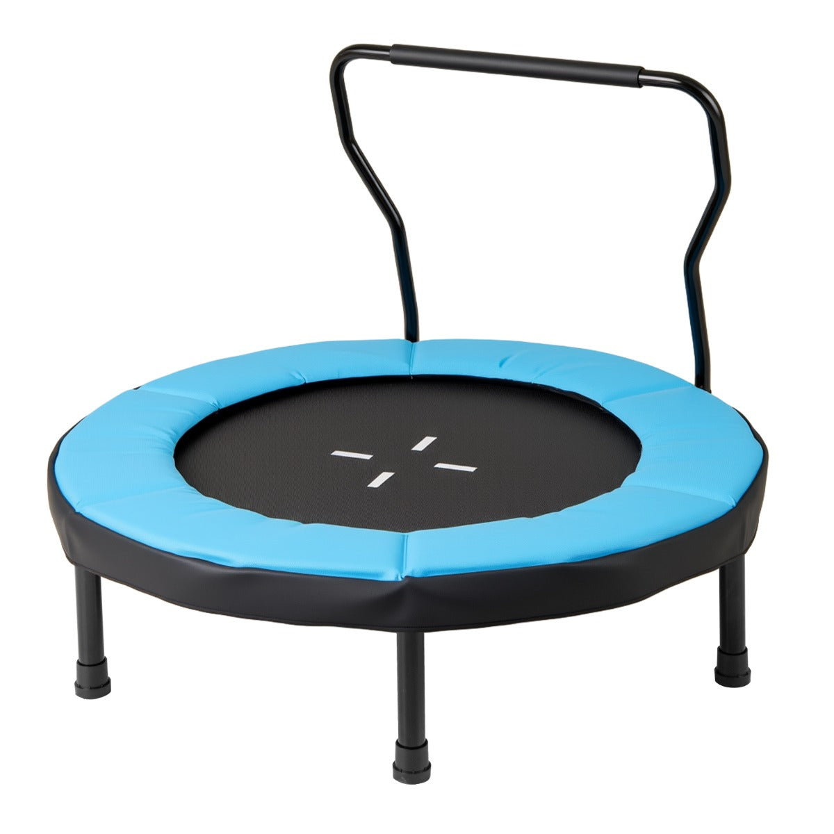 Trampoline for Kids Indoor Outdoor Fitness Trampoline with Handlebar-Blue