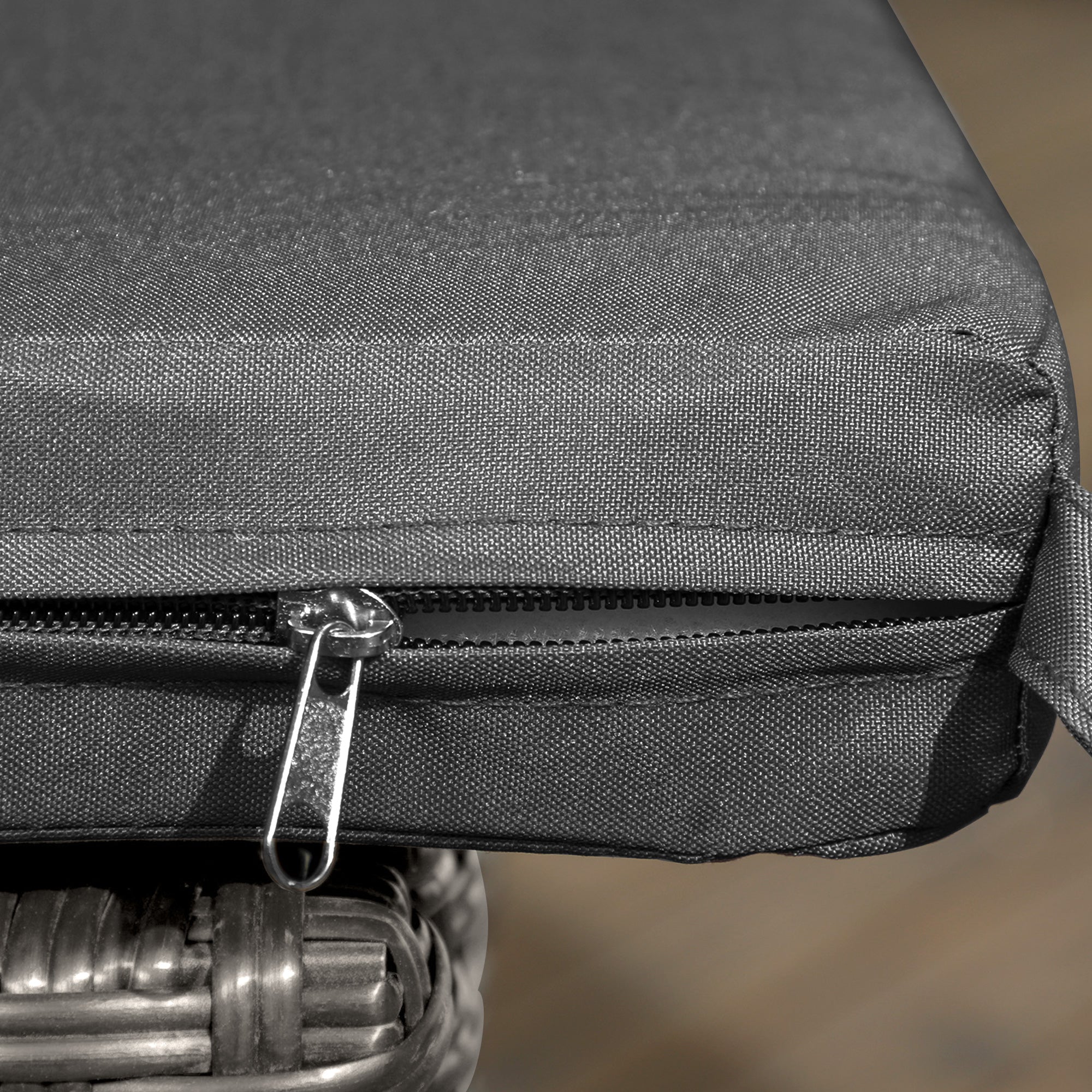 Outsunny Set of Four Armless Rattan Garden Chairs - Dark Grey