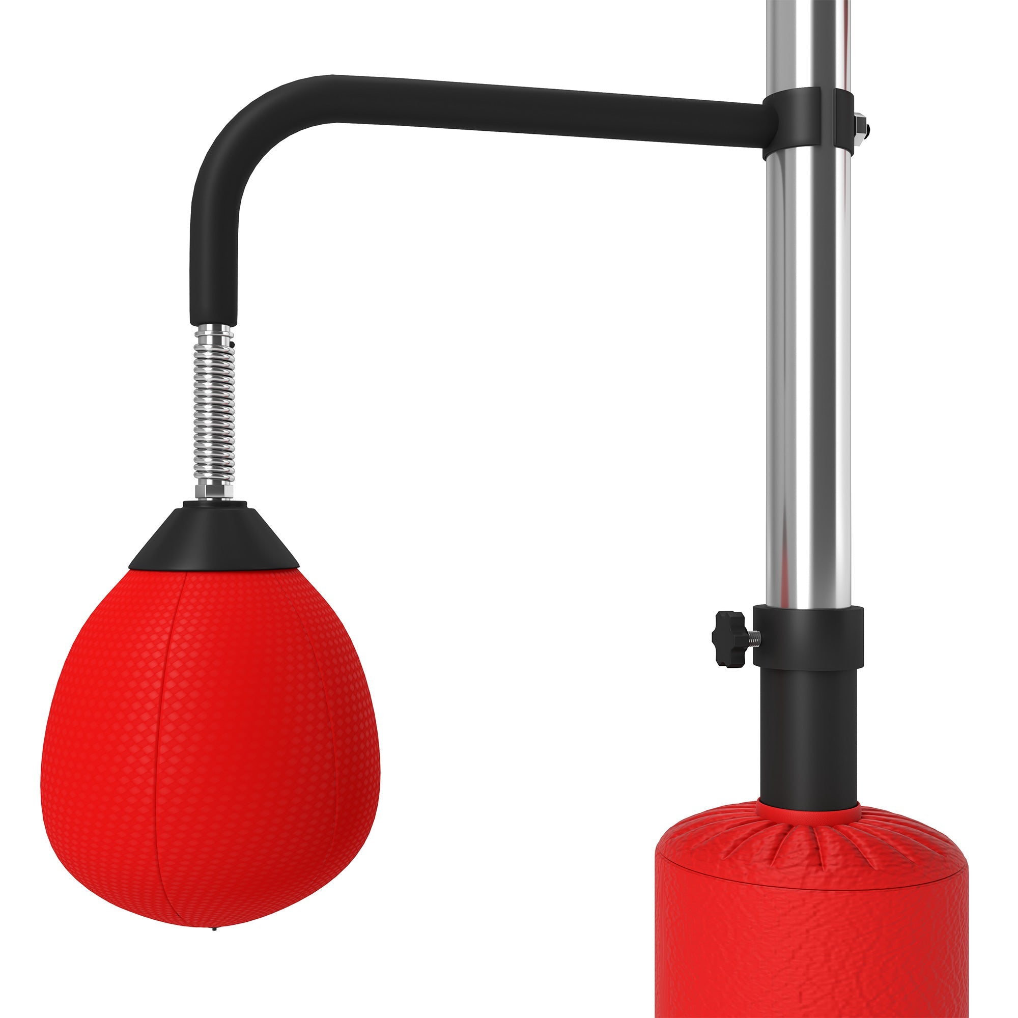 HOMCOM 4-in-1 Boxing Punching Bag, Freestanding with 2 Speed Bals, 360√Ç¬∞ Reflex Bar, 160-230cm Adjustable Height, Red