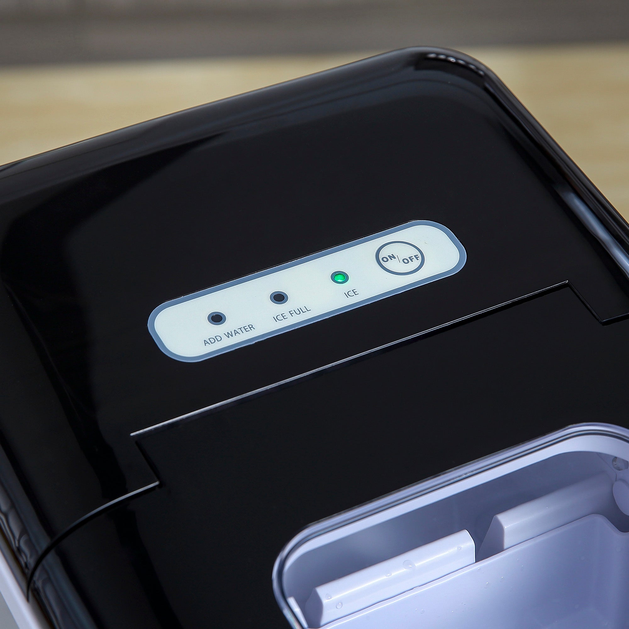 HOMCOM Ice Maker Machine Countertop, 9 Ice Cubes in 8 Mins, 12KG in 24Hrs, Self-Cleaning Portable Ice Cube Maker with Ice Scoop and Basket, Stainless Steel, No Plumbing Required, Black