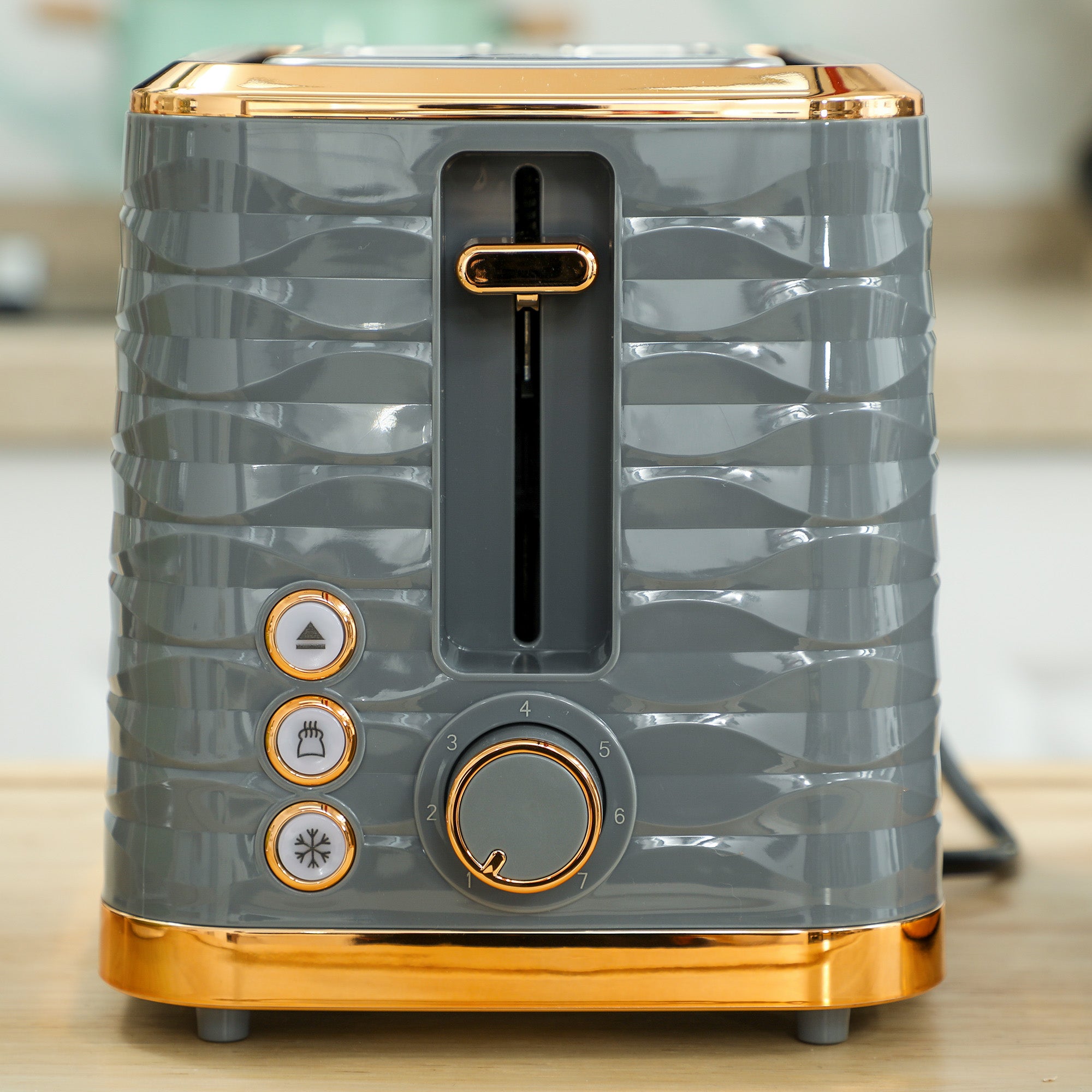 HOMCOM 3000W 1.7L Rapid Boil Kettle & 2 Slice Toaster, Kettle and Toaster Set with 7 Browning Controls and Crumb Tray, Grey