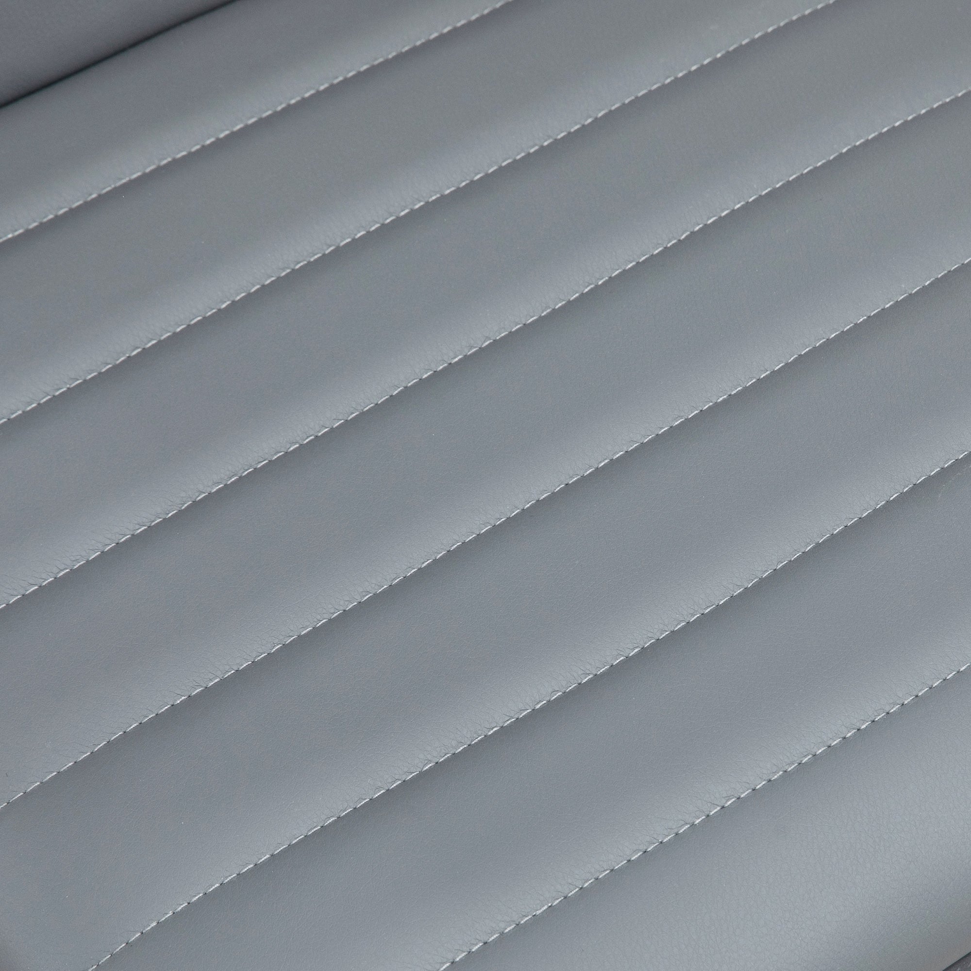 HOMCOM Armless Task Desk Chair, Swivel Office Chair with Faux Leather, Adjustable Seat Height, Chrome Base, Wheels for Home, Light Grey