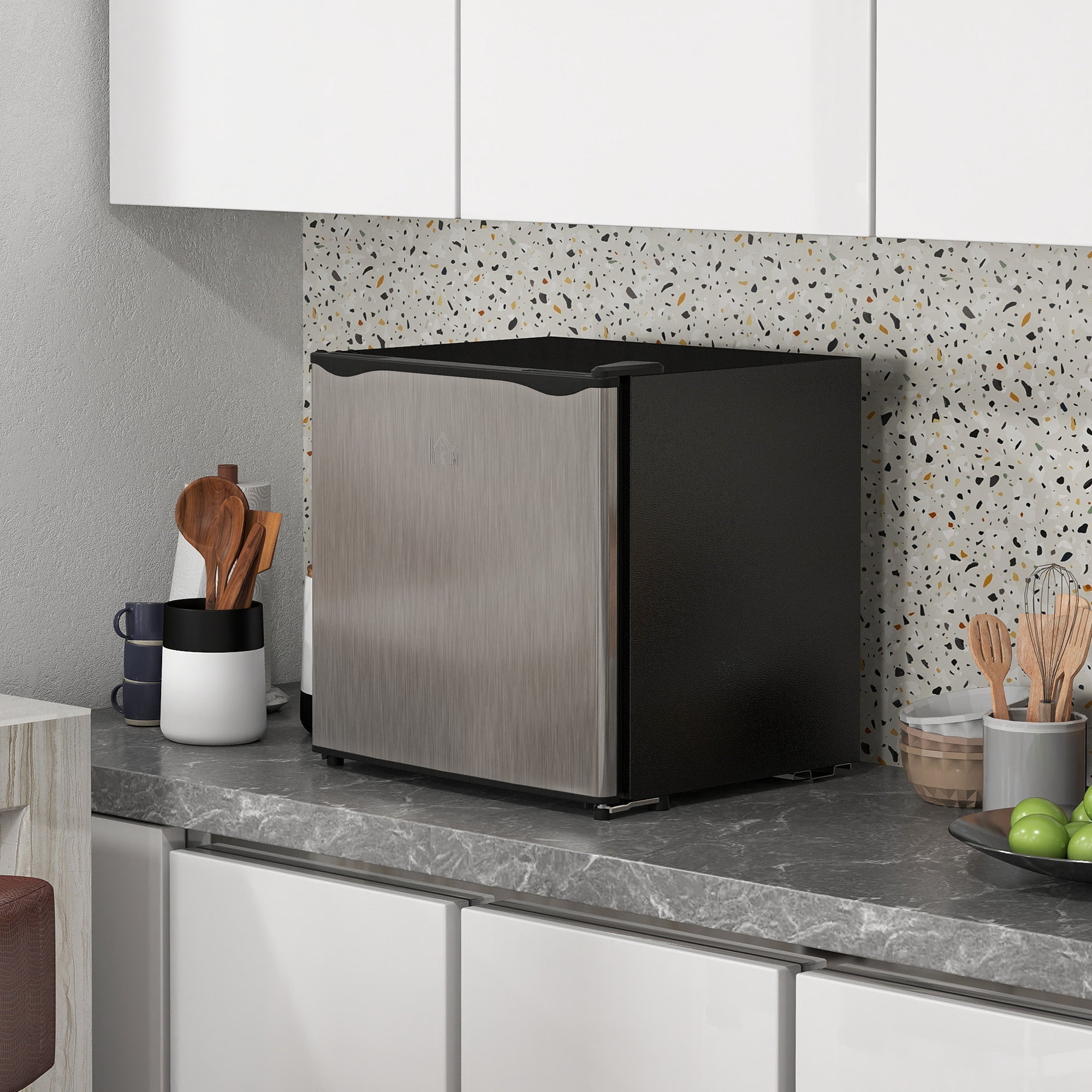 HOMCOM 35L Mini Freezer, -24√¢‚Äû∆í to -14√¢‚Äû∆í Temperature - Silver Tone